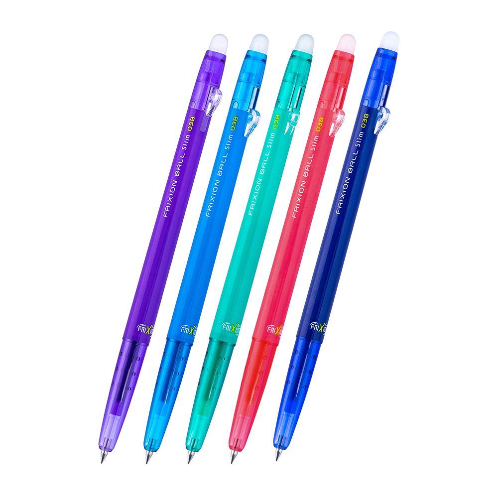 Set 5 Lápices Gel Frixion Ball Slim 0.38mm (0.6) Pilot-0