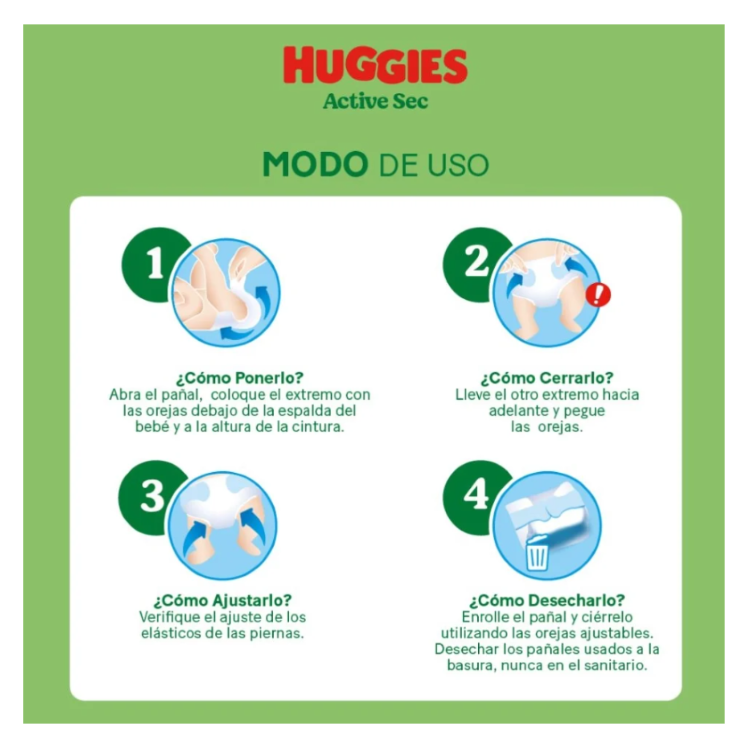 HUGGIES ACTIVE SEC TALLA M POR 70 PAÑALES -2