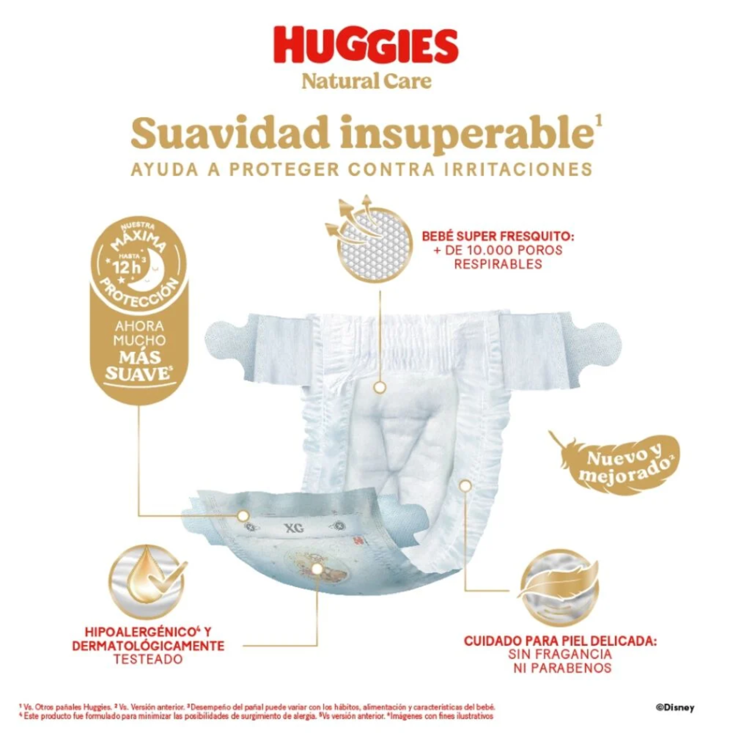 HUGGIES NATURAL CARE TALLA XG POR 52 PAÑALES -1