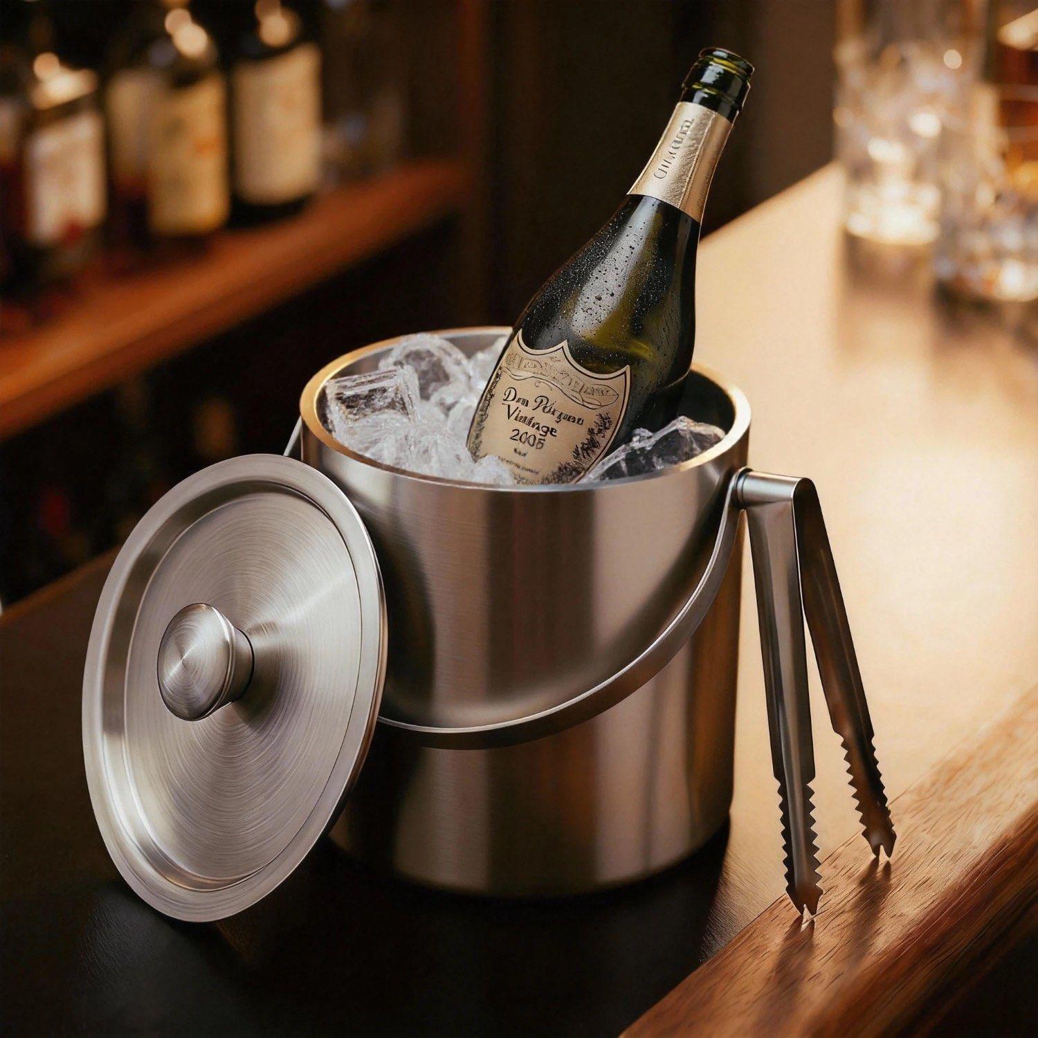 HIELERA ACERO INOXIDABLE TERMICA CON TAPA Y PINZAS 2500 ML-4