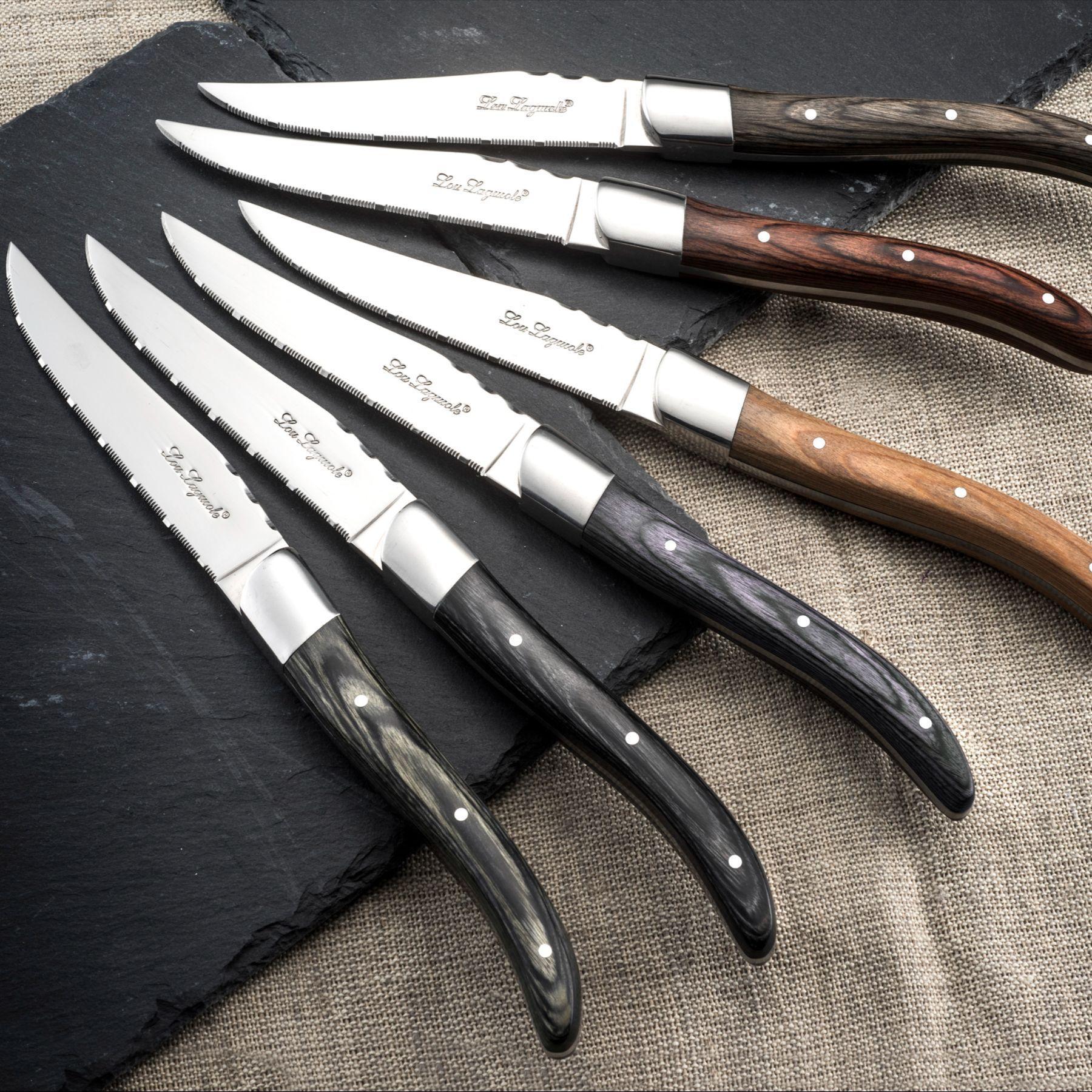 SET 6 CUCHILLOS CARNE MIX COLORES LOUIS LOU LAGUIOLE-3