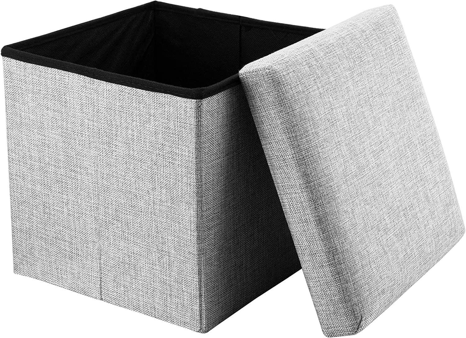Puff Silla Cubo Organizador Plegable Caja Juguetes Baúl-4