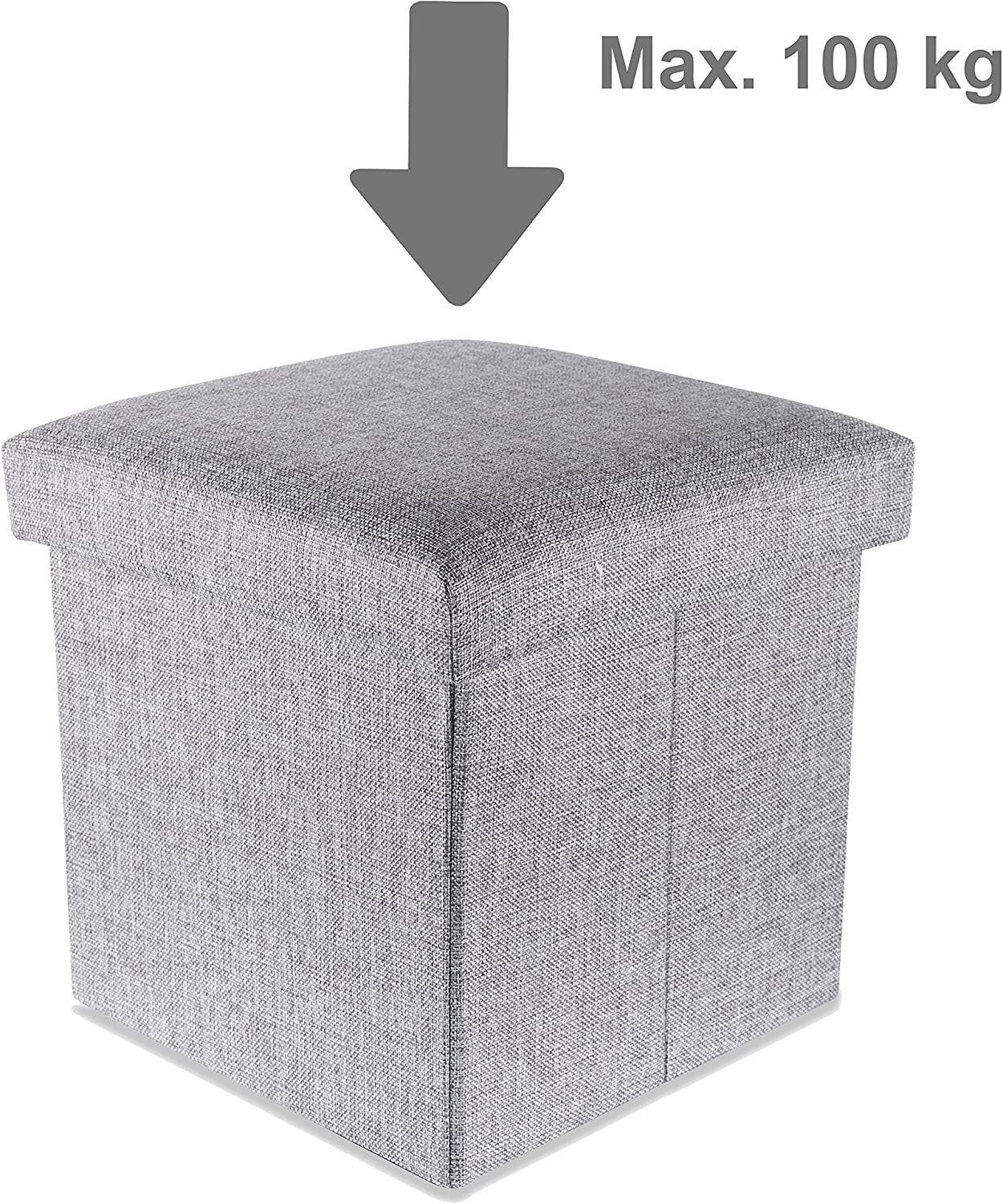 Puff Silla Cubo Organizador Plegable Caja Juguetes Baúl-1