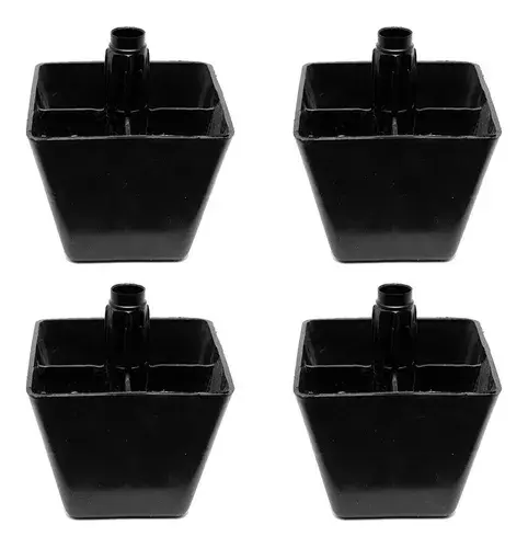 Pack 4 Patas Plastica Para Muebles Piramide-0