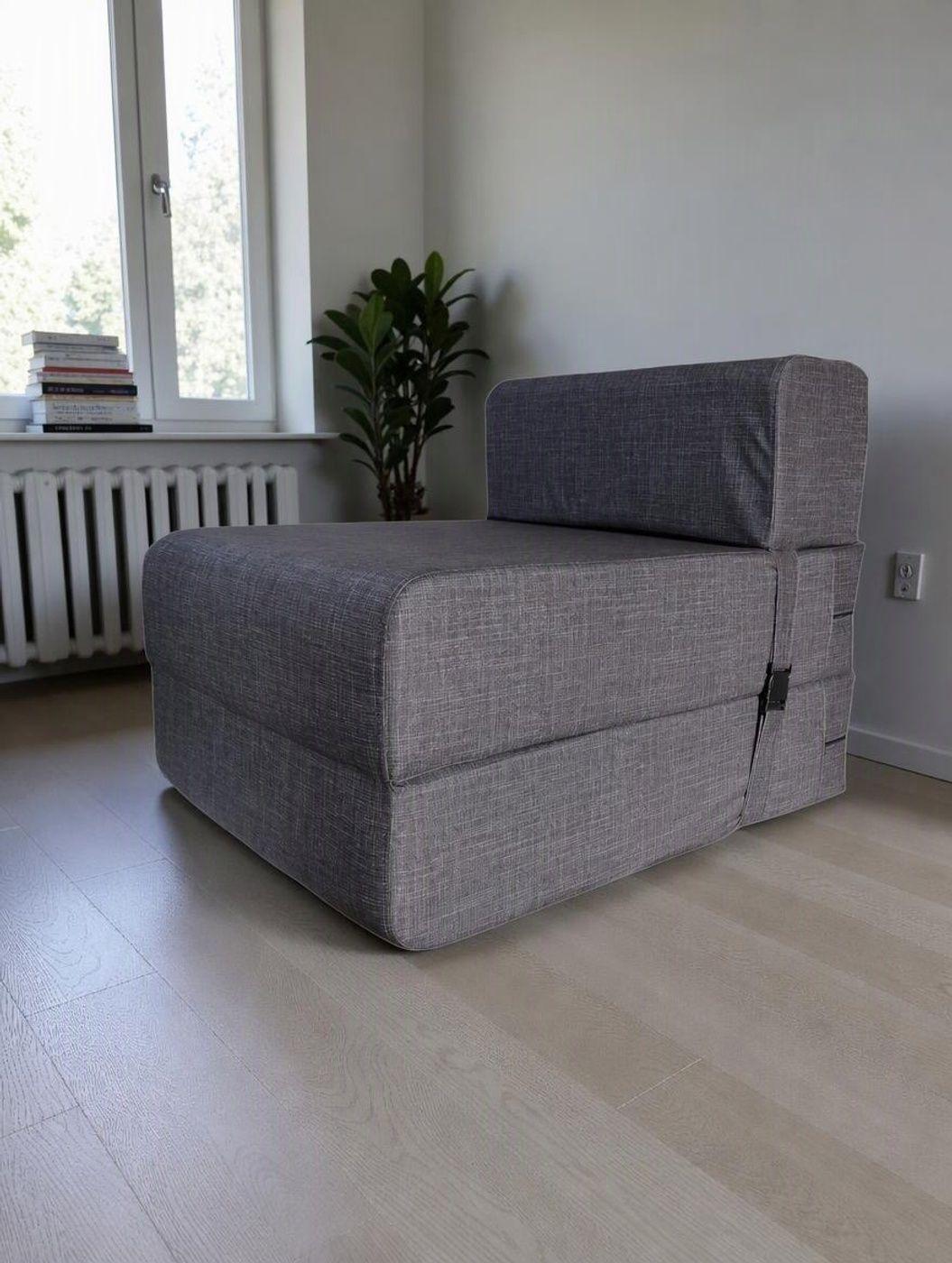 SOFA CAMA  DE ESPUMA DE 65CM GRIS 184 x 65 x 17-0
