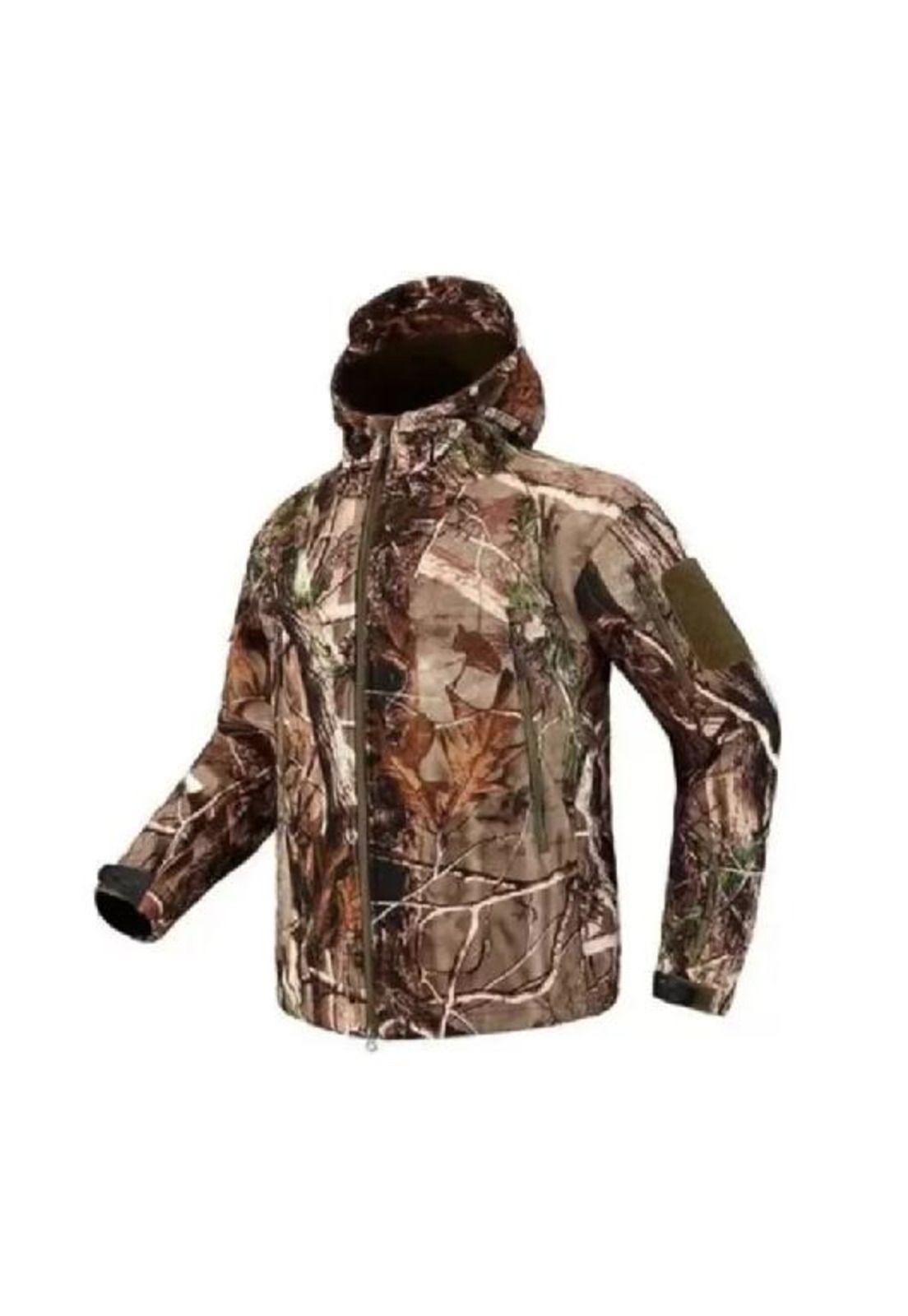 Chaqueta softshell táctica militar con capucha impermeable, talla XXXL-1