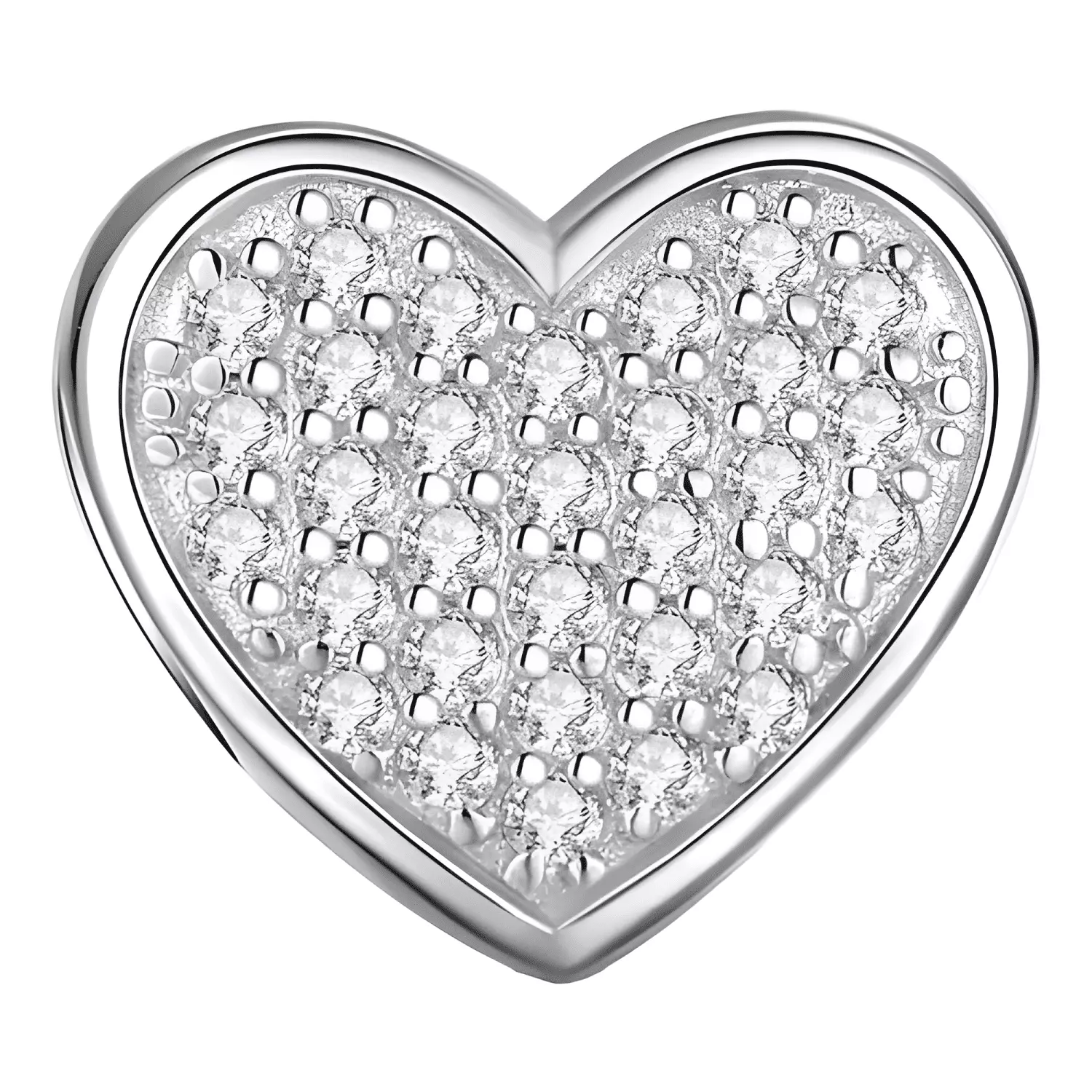Charm corazón plata 925 microcircones dije para pandoras-2