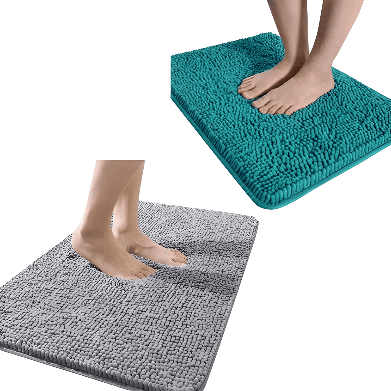 ×2 Tapete Alfombrilla Baño Super Absorbente Piso Tina Ducha-3