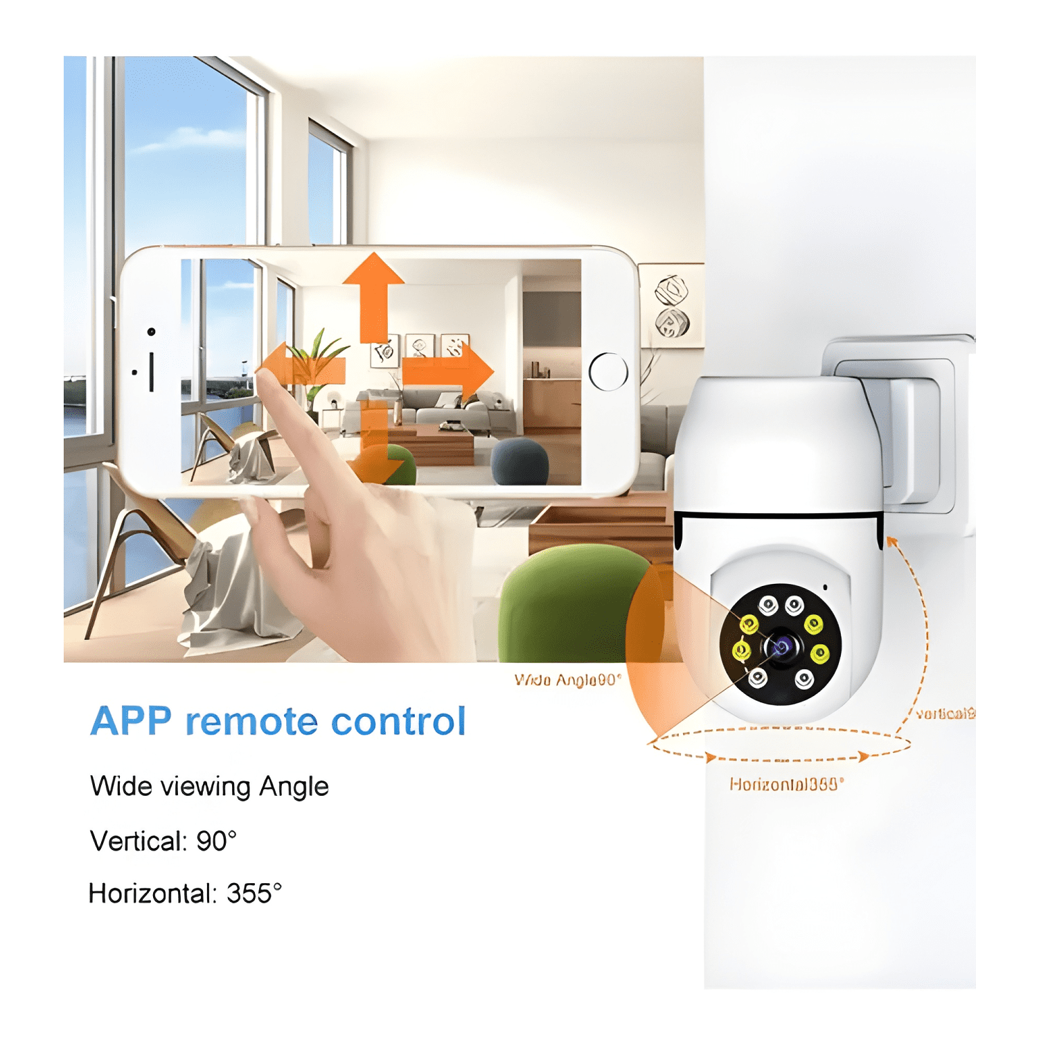 Camara de Seguridad Inalambrica Wifi Full Hd Impermeabl/186-3
