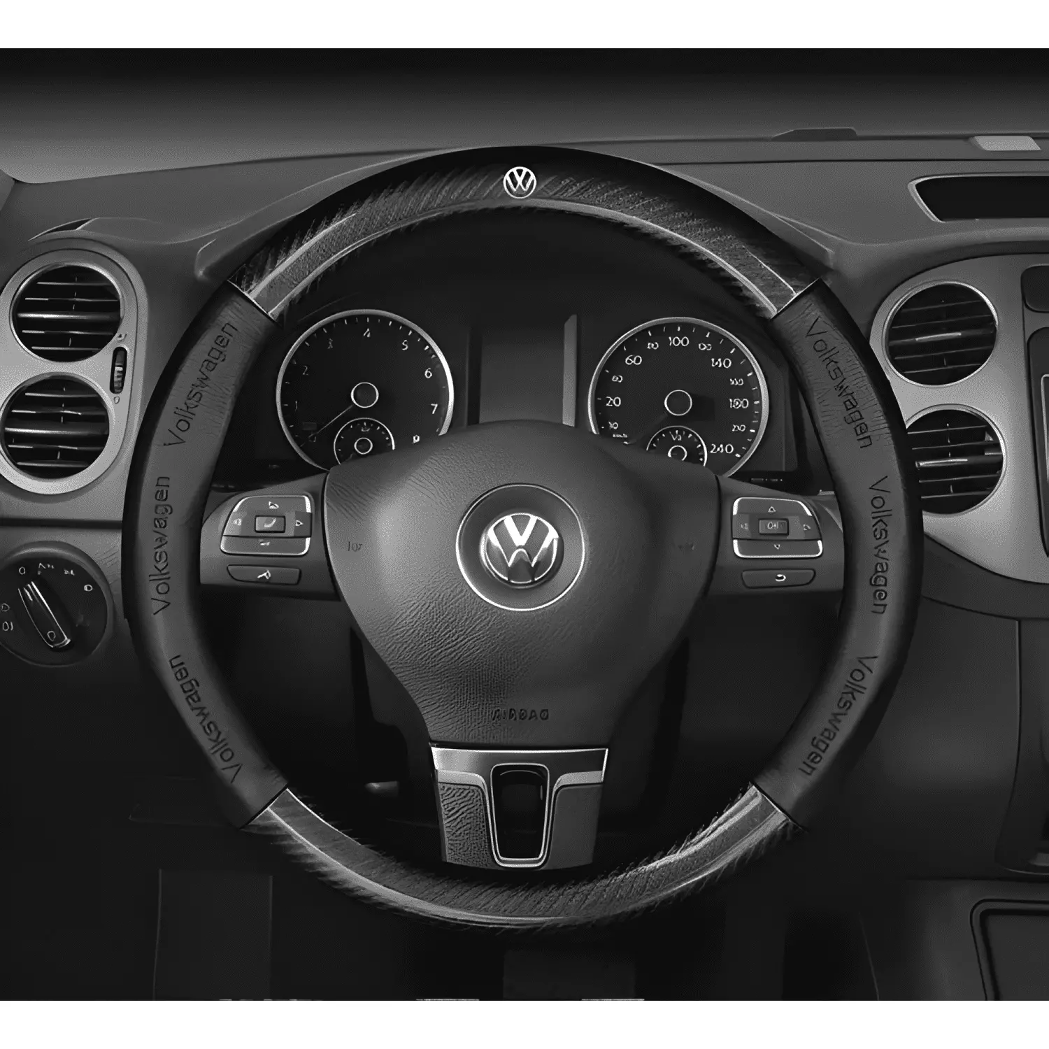 Funda de Volante de Fibra de Carbono de 38 Cm con Forma M14-2