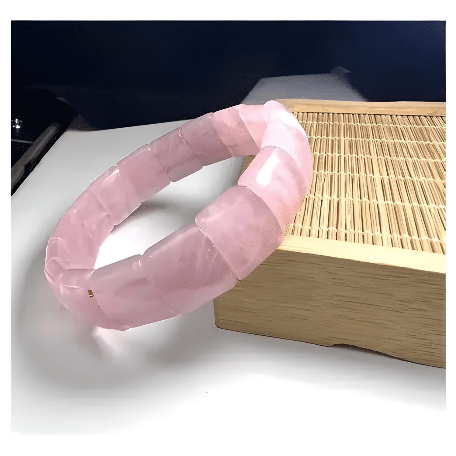 Pulsera de cuarzo brazalete Rosado-1