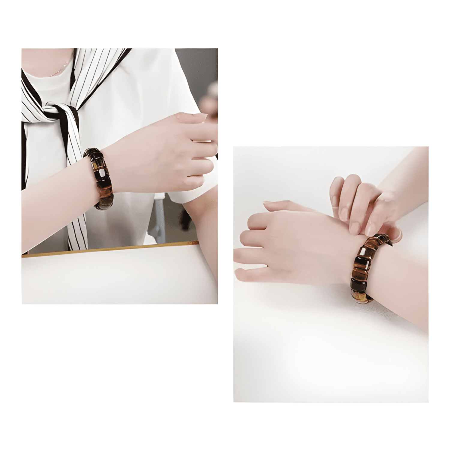 Pulsera de cuarzo brazalete Rosado-2
