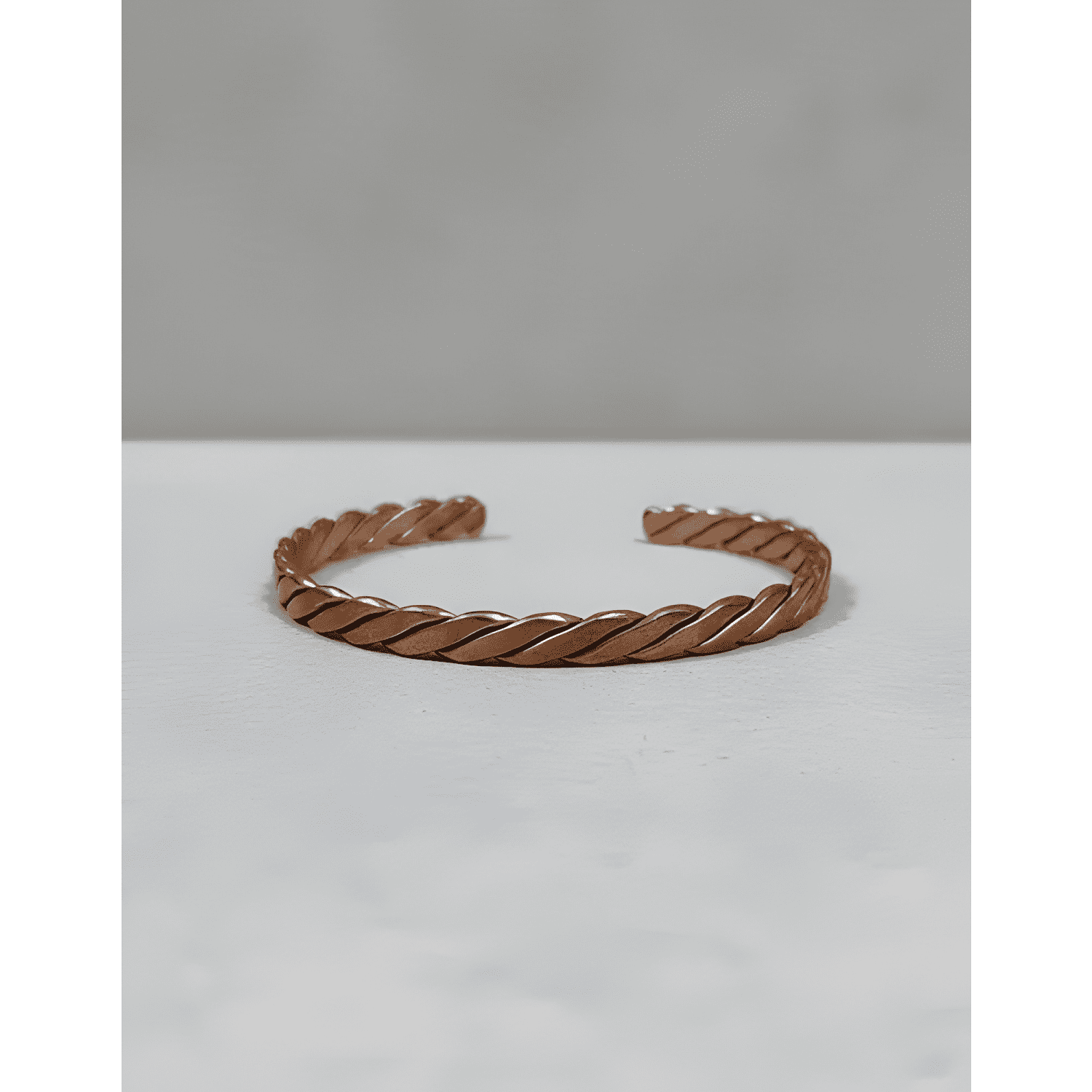 Pulsera de cobre puro trenzada terapéutica artesanal ajusta-2