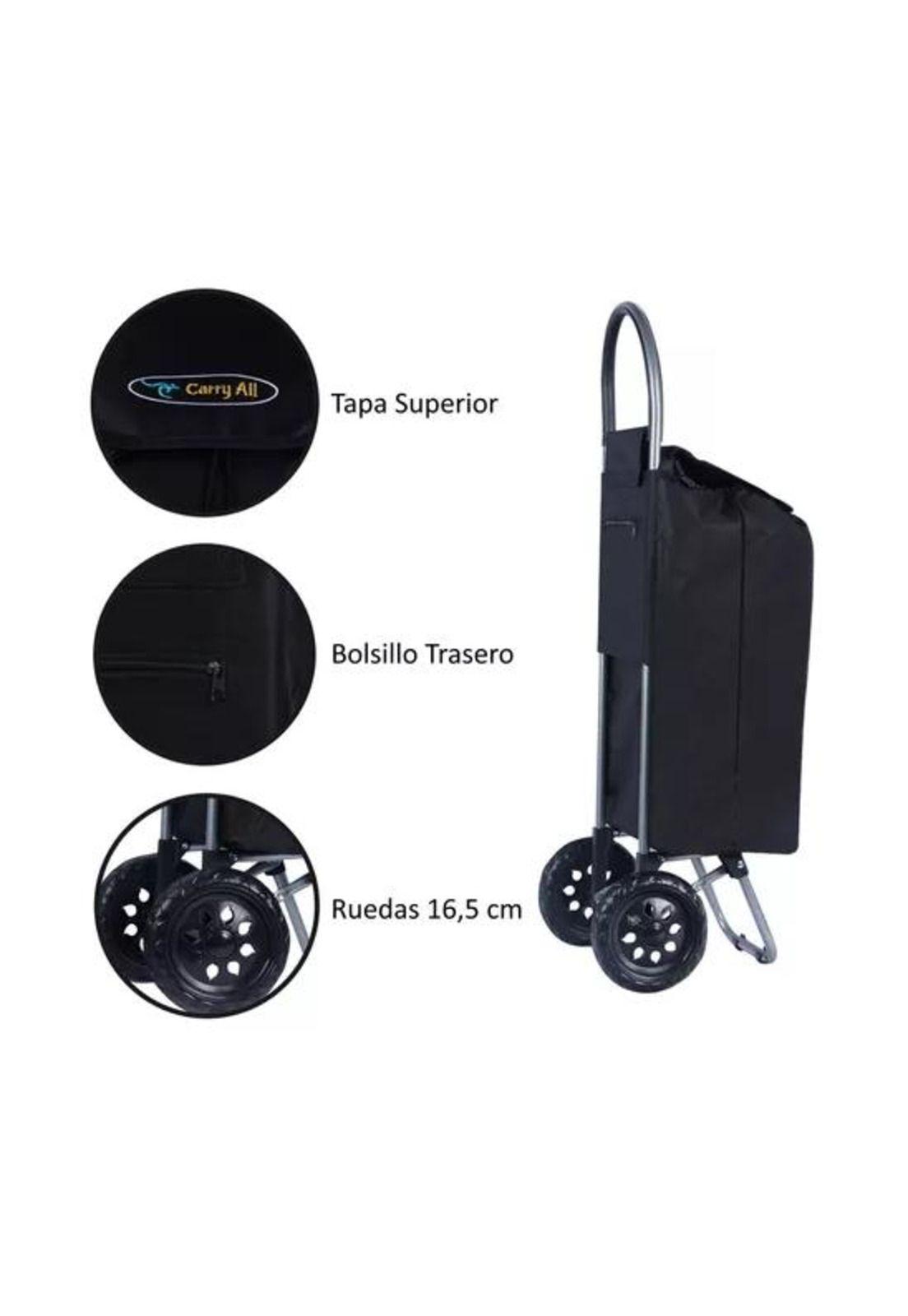 Carrito de compras plegable 35 litros color negro-3