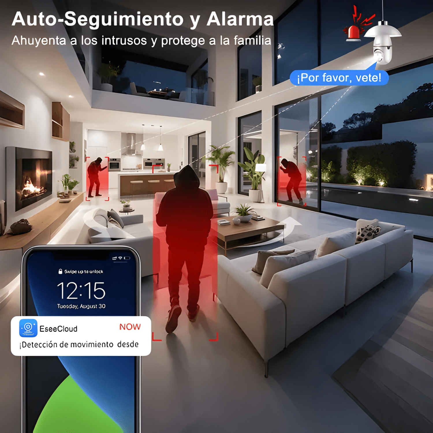2nlf® 2pcs 4mp Cámara de Seguridad Wifi Ip 360 Full Hd-2