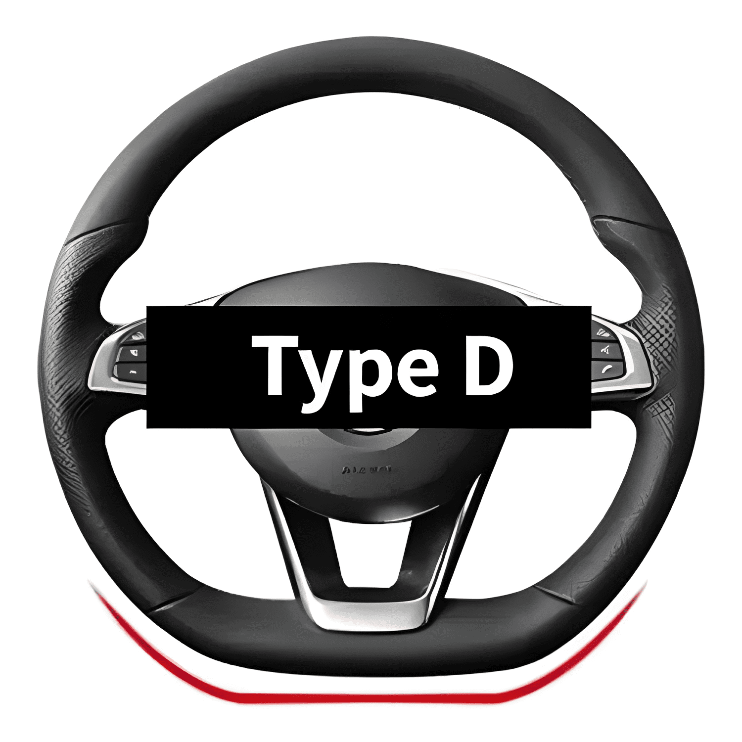 Funda Cubre Volante Tipo D Eco Cuero para Vw 37-38cm Negro-3