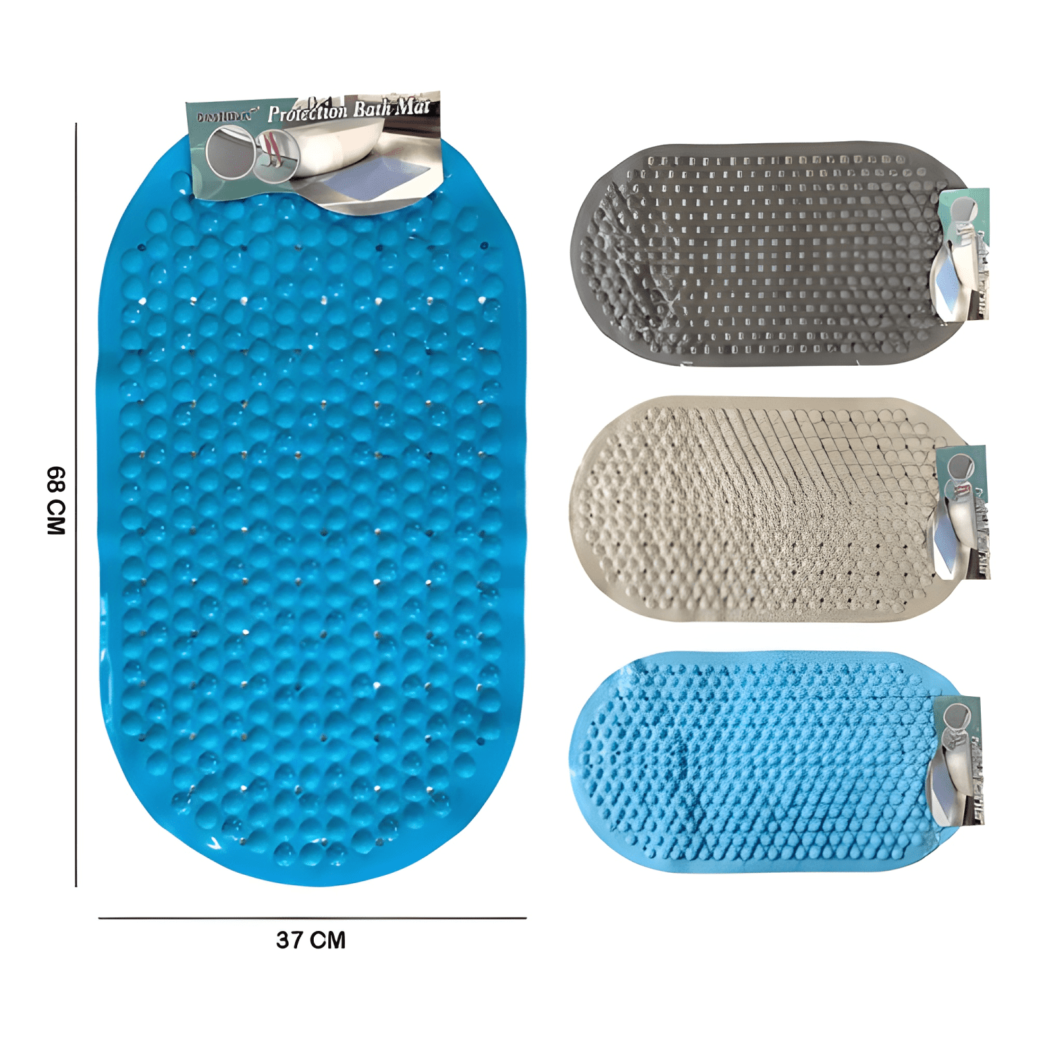 Alfombra De Baño Para Tina Ducha Antideslizante 68x37cm #1-3