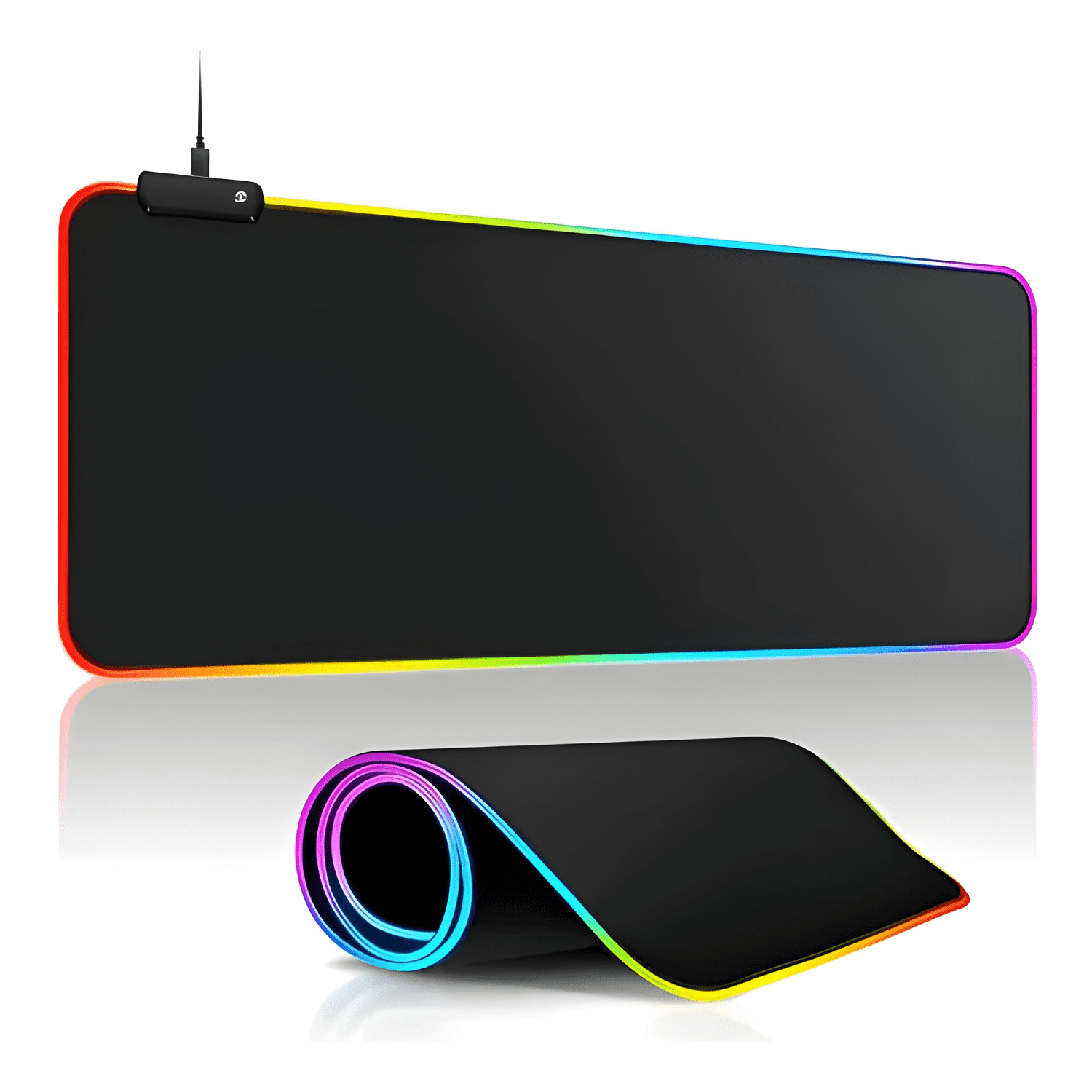 Mouse Pad Kimhi Gamer Rgb Alfombrilla Base de Goma Negro-0