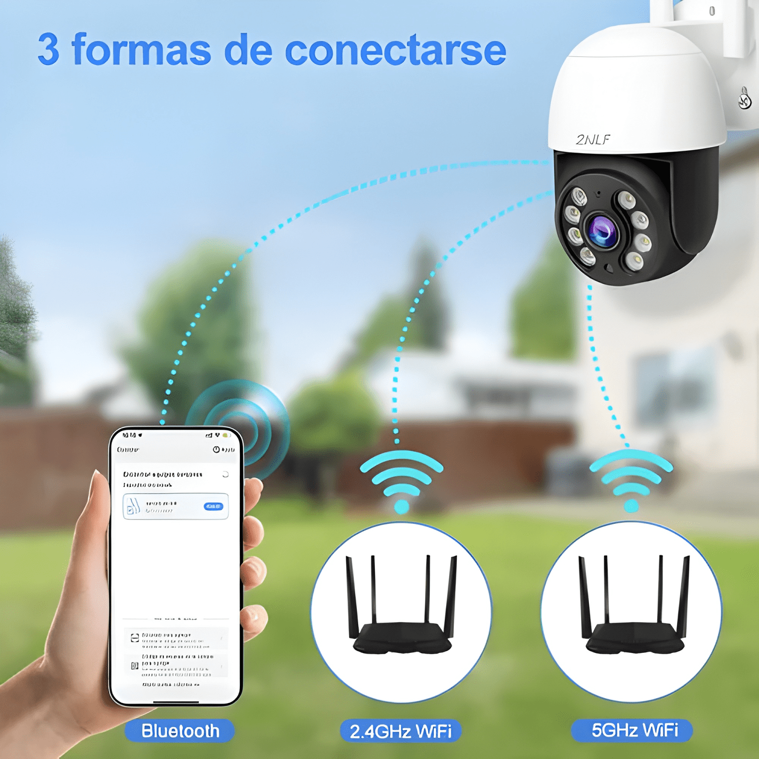 2nlf Cámara de Seguridad Exterior Wifi Ip 360 Pro-3