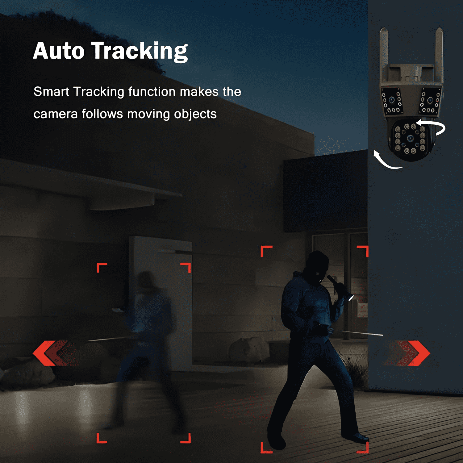 Cámara de Seguridad para Hogar 3 Lente Vision Nocturna Mcasa-4