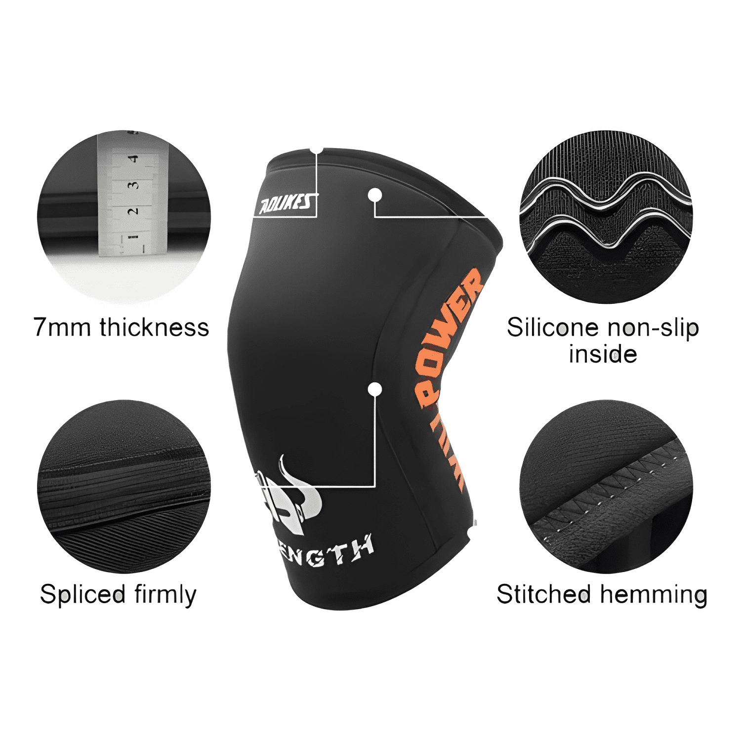 Rodilleras deportivas neopreno crossfit gym 7mm-4