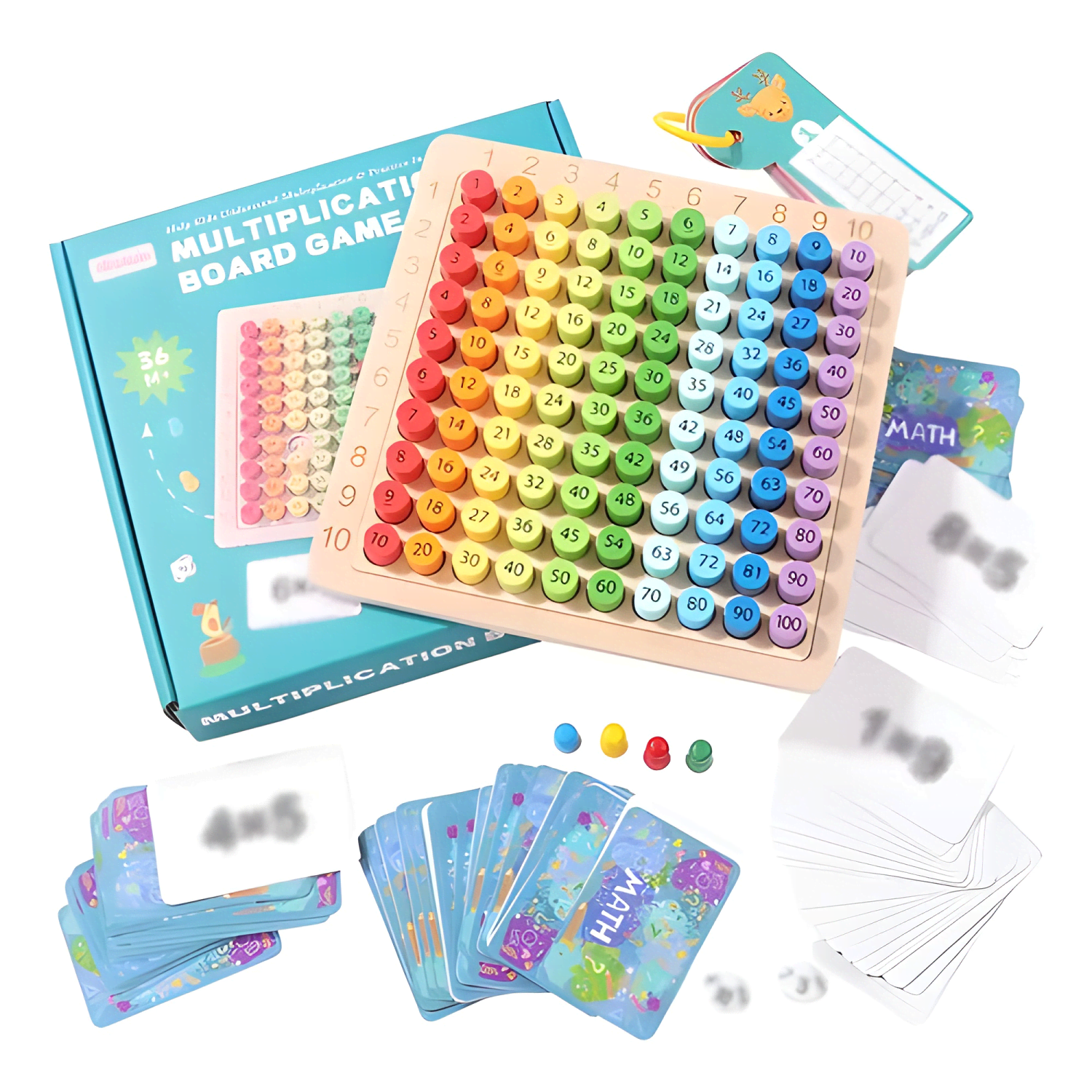 Tablero didactico tabla de multiplicar juego montessori #15-0