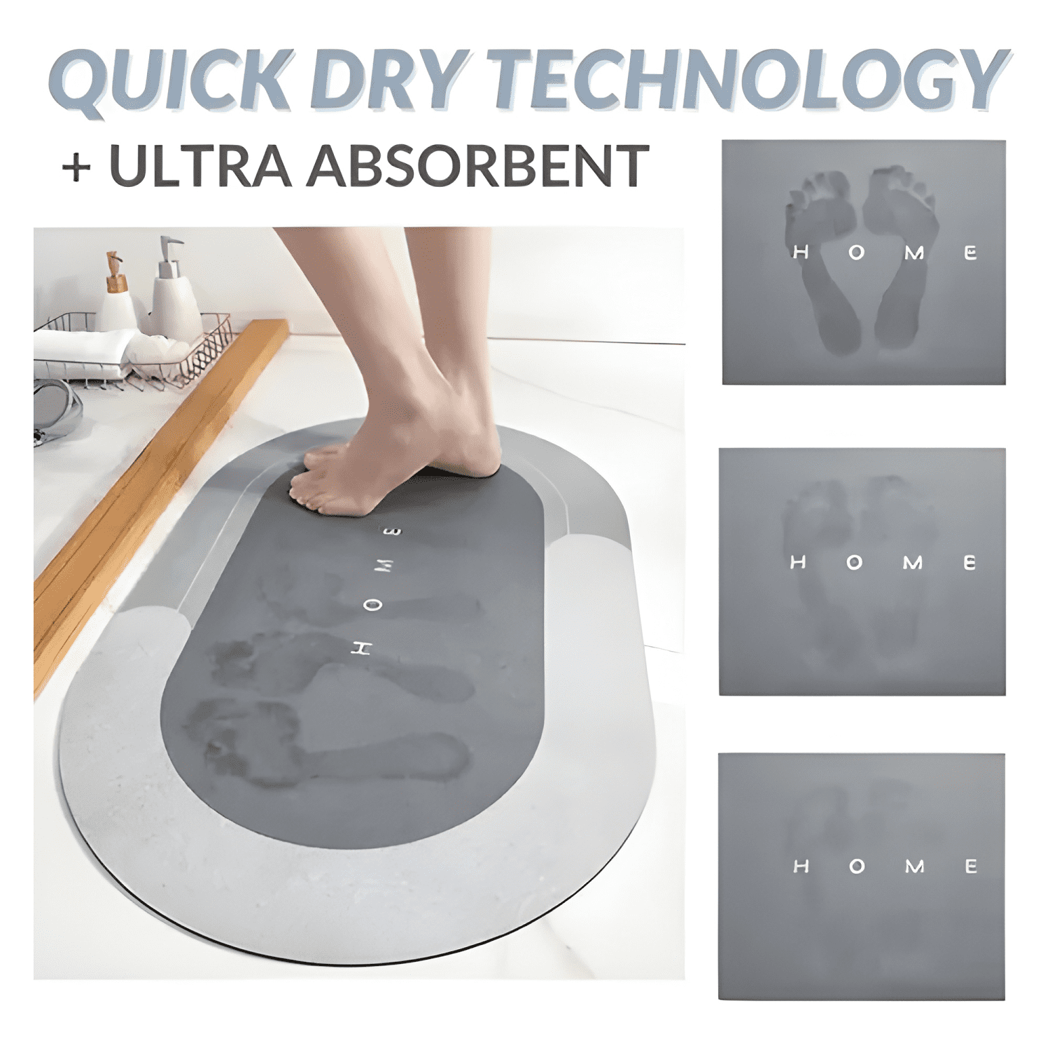 Alfombra De Baño Premium Antideslizante Ultra Absorbente #1-4