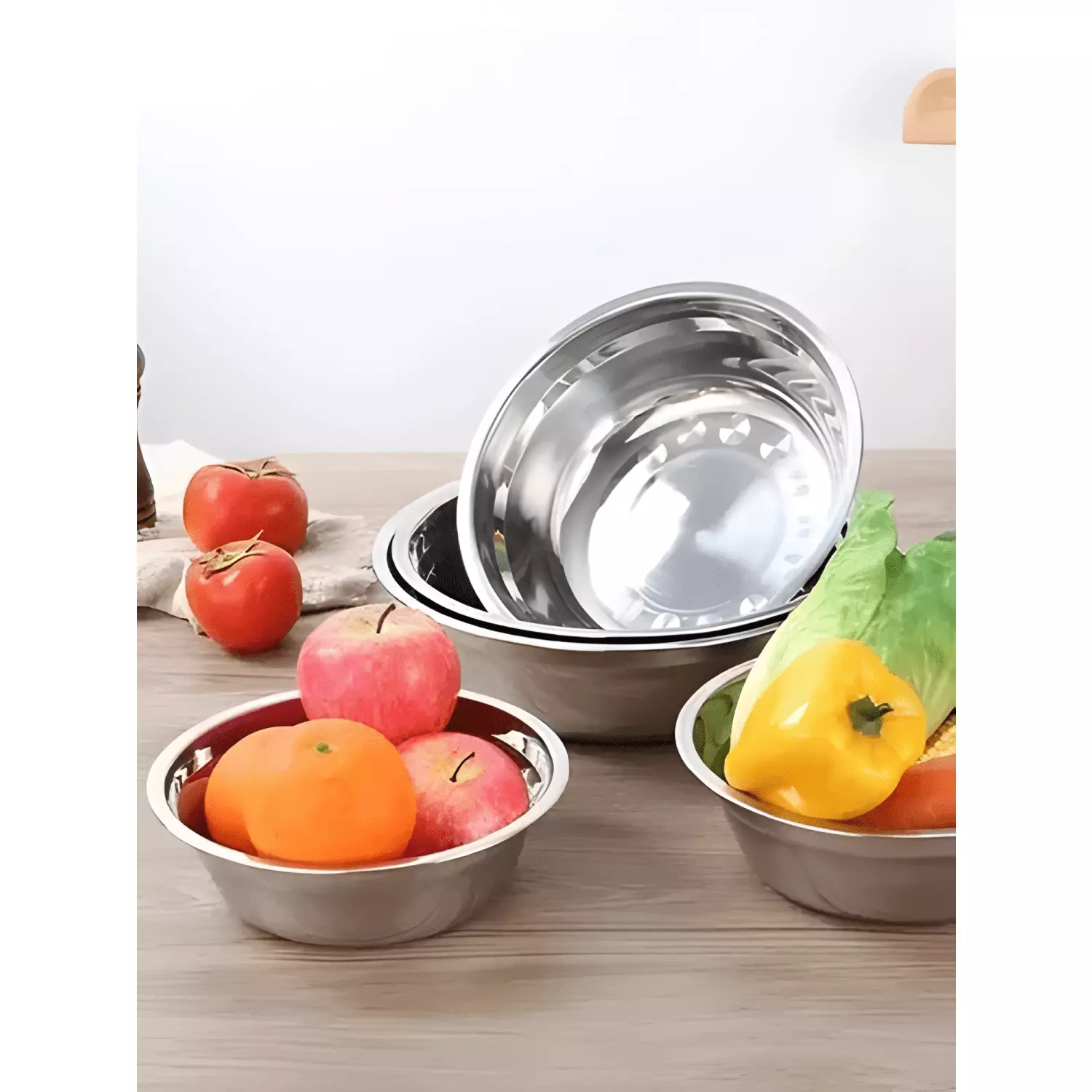 Bowl profundo 26 CM acero repostería cocina-2