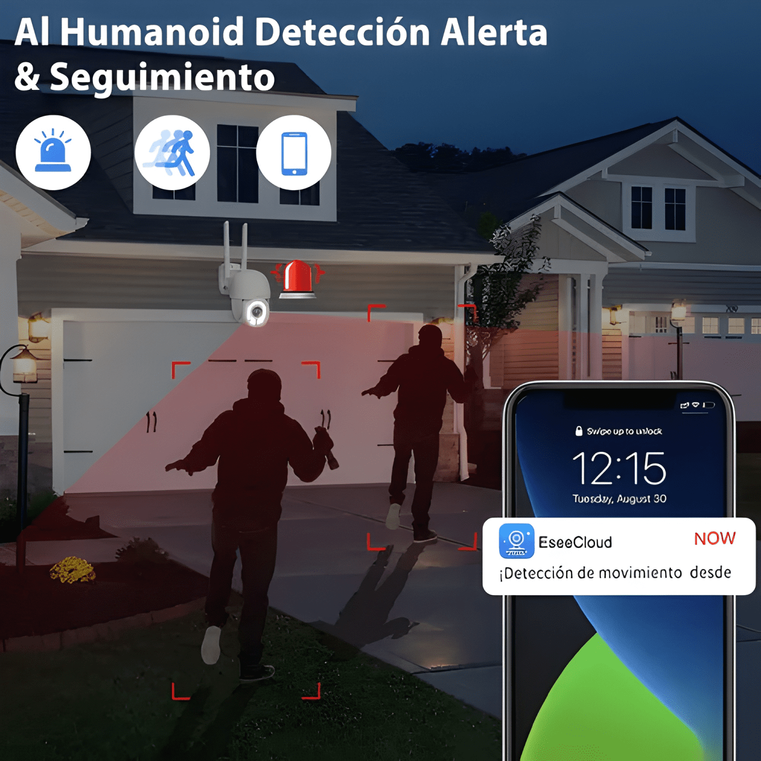 2nlf Cámara de Seguridad Exterior Wifi Ip 360 Ultra Blanco-1