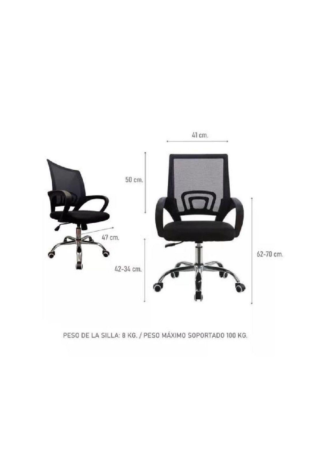 Silla de escritorio ergonómica Lumax Ezri con tapizado de mesh negra-2