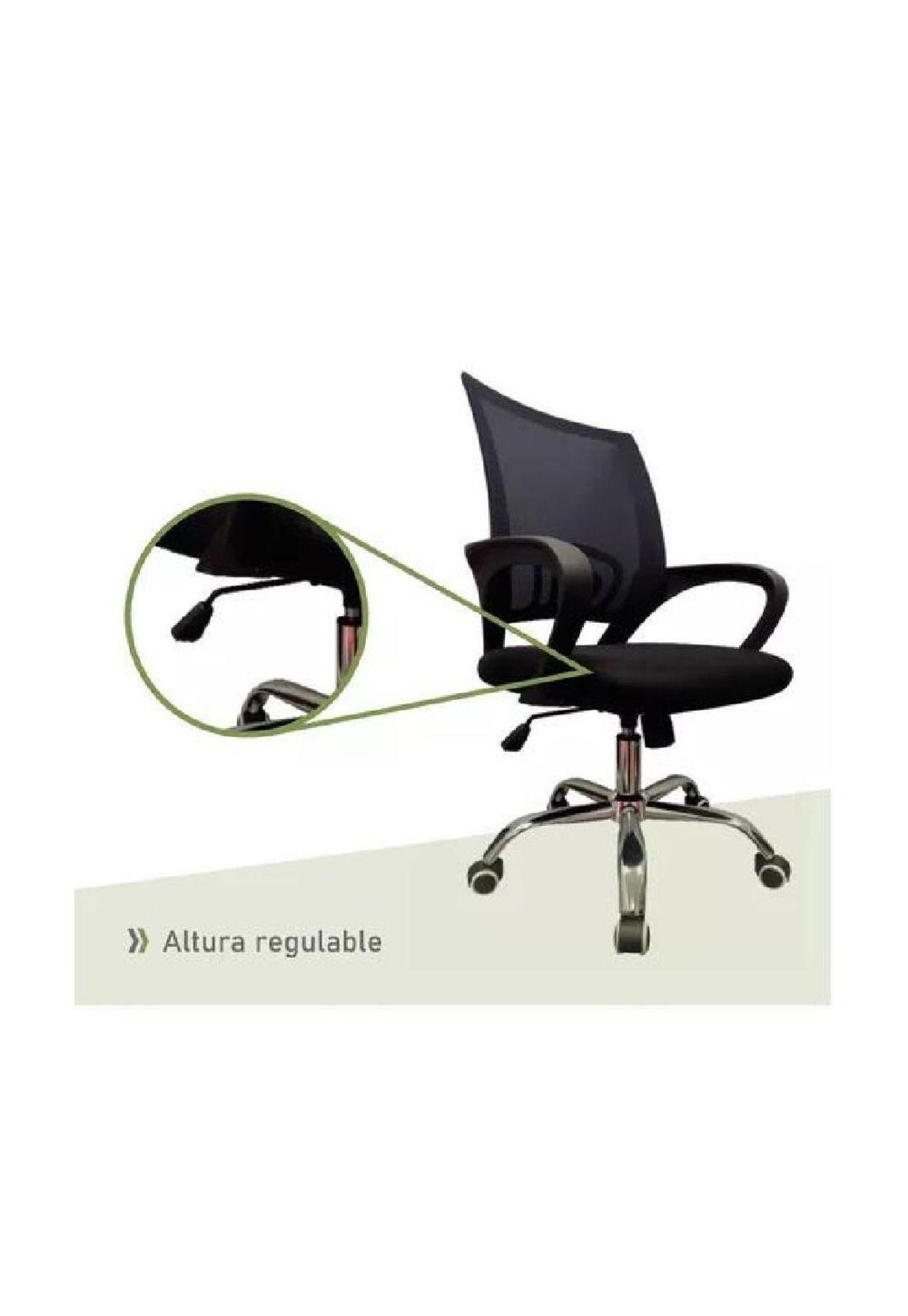 Silla de escritorio ergonómica Lumax Ezri con tapizado de mesh negra-4