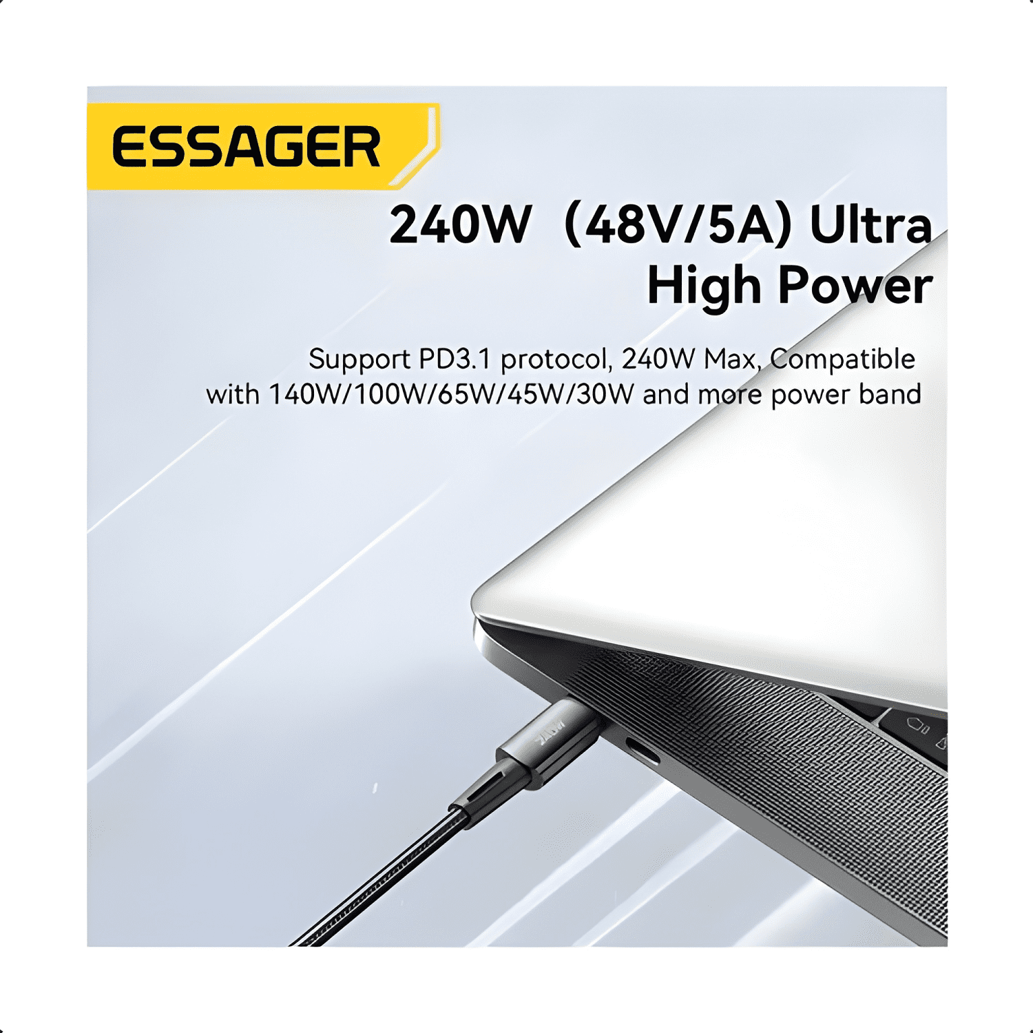 Cable carga ultra rápida USB tipo c- c 240w 5a pd3.1 #11-2