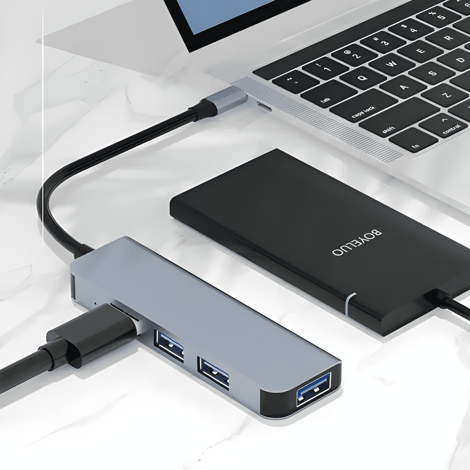 Adaptador de expansión cable tipo C USB 4 puertos-2