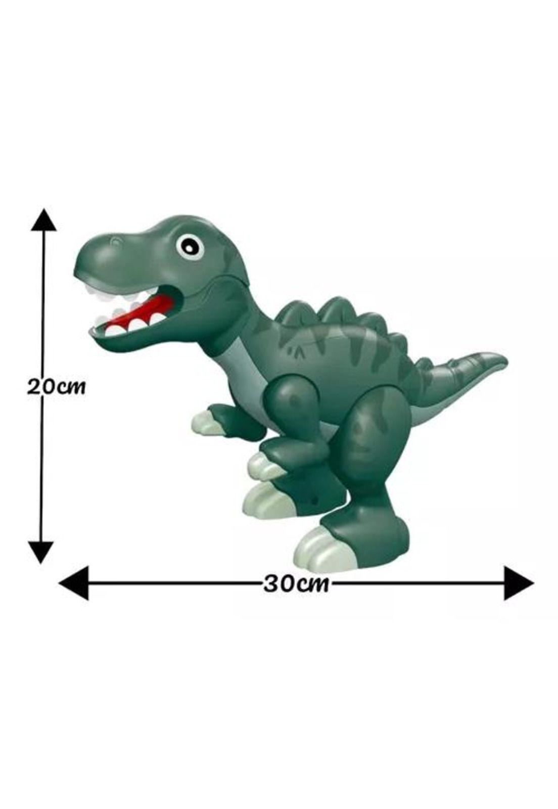 Dinosaurios pequeños de construcción magnéticos para niños verde-5