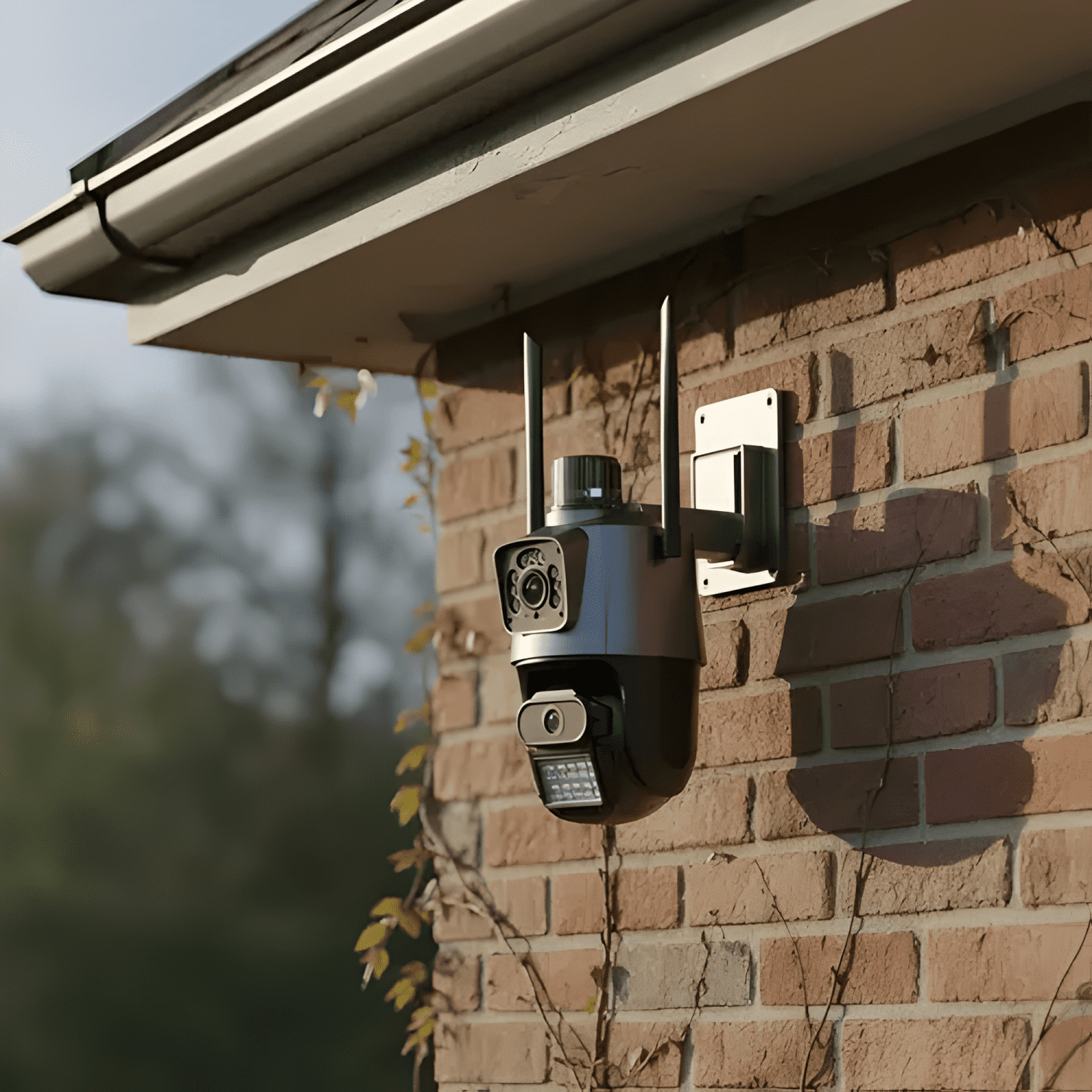 Cámara Vigilancia Wifi Exterior 2k 3mp Doble Lente Negro-2