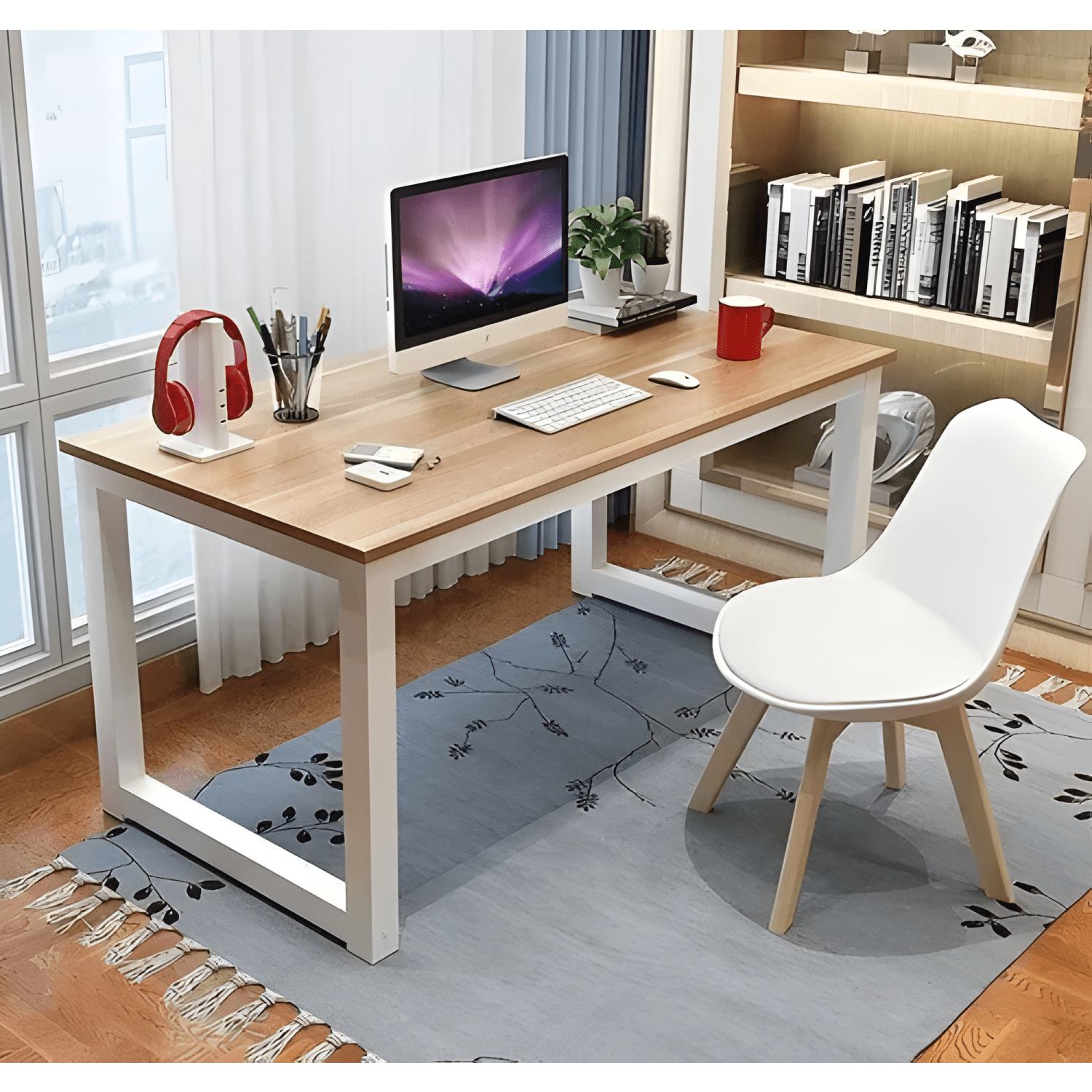 Escritorio oficina madera espesor 18mm 120x60x75cm #2-2