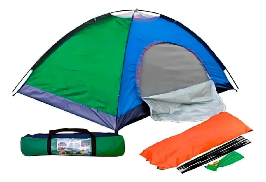 Carpa glamping 3 personas 200x150 verde-1