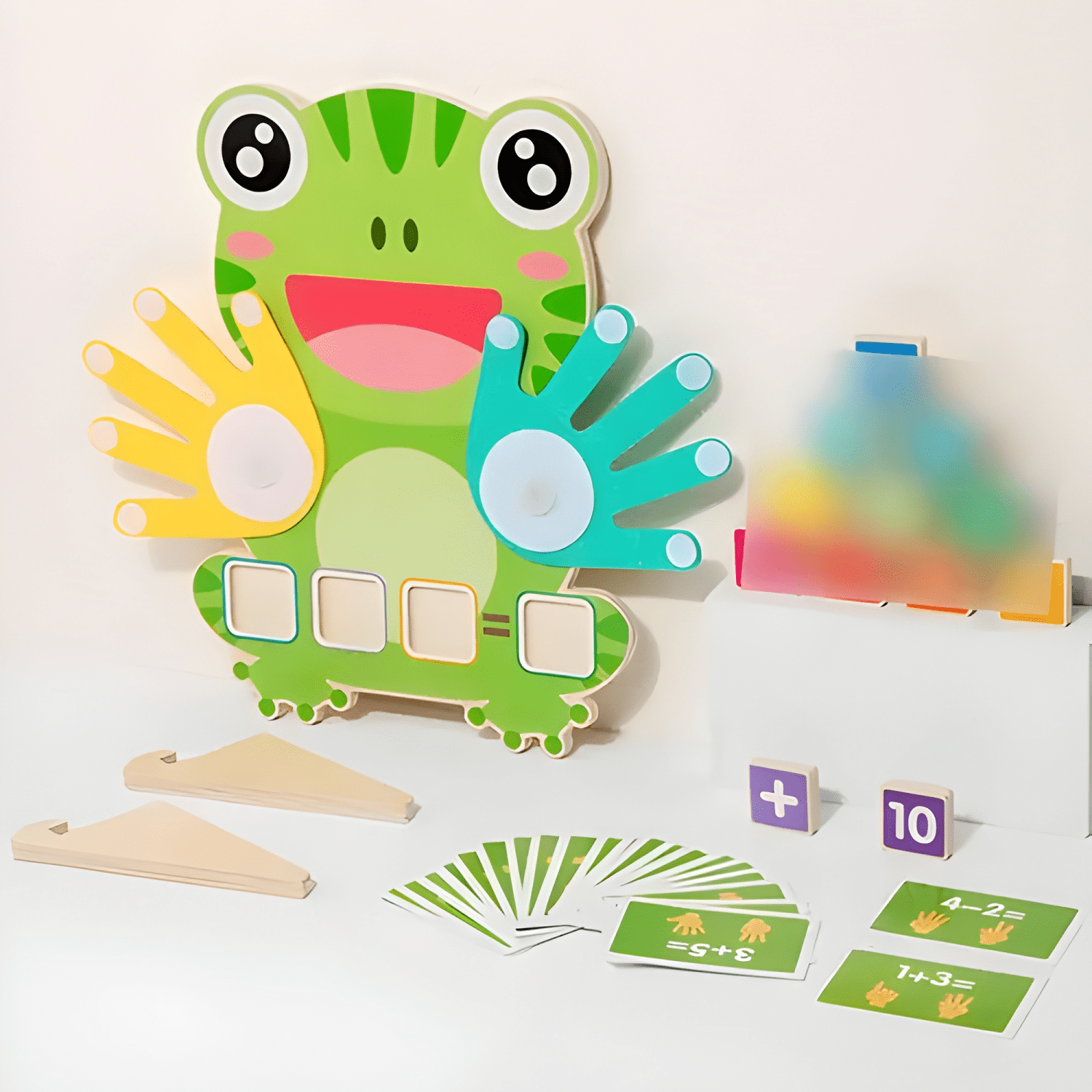 Juego aprende a sumar y restar para niños en madera-2