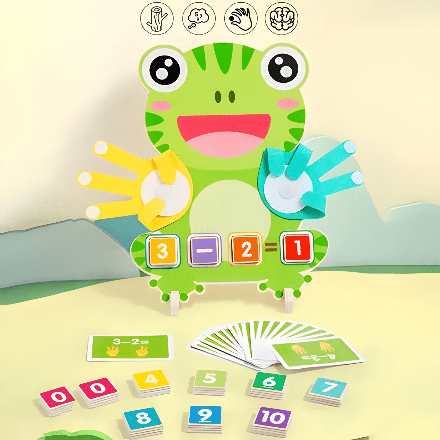 Juego aprende a sumar y restar para niños en madera-3