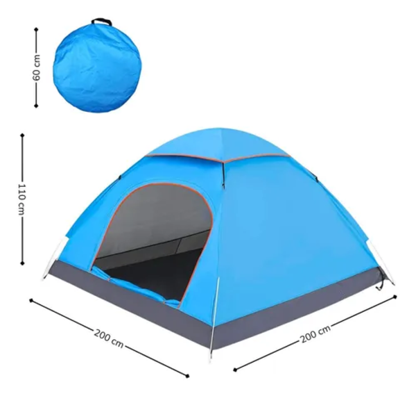 Carpa 2-3 personas instantánea uv celeste-1