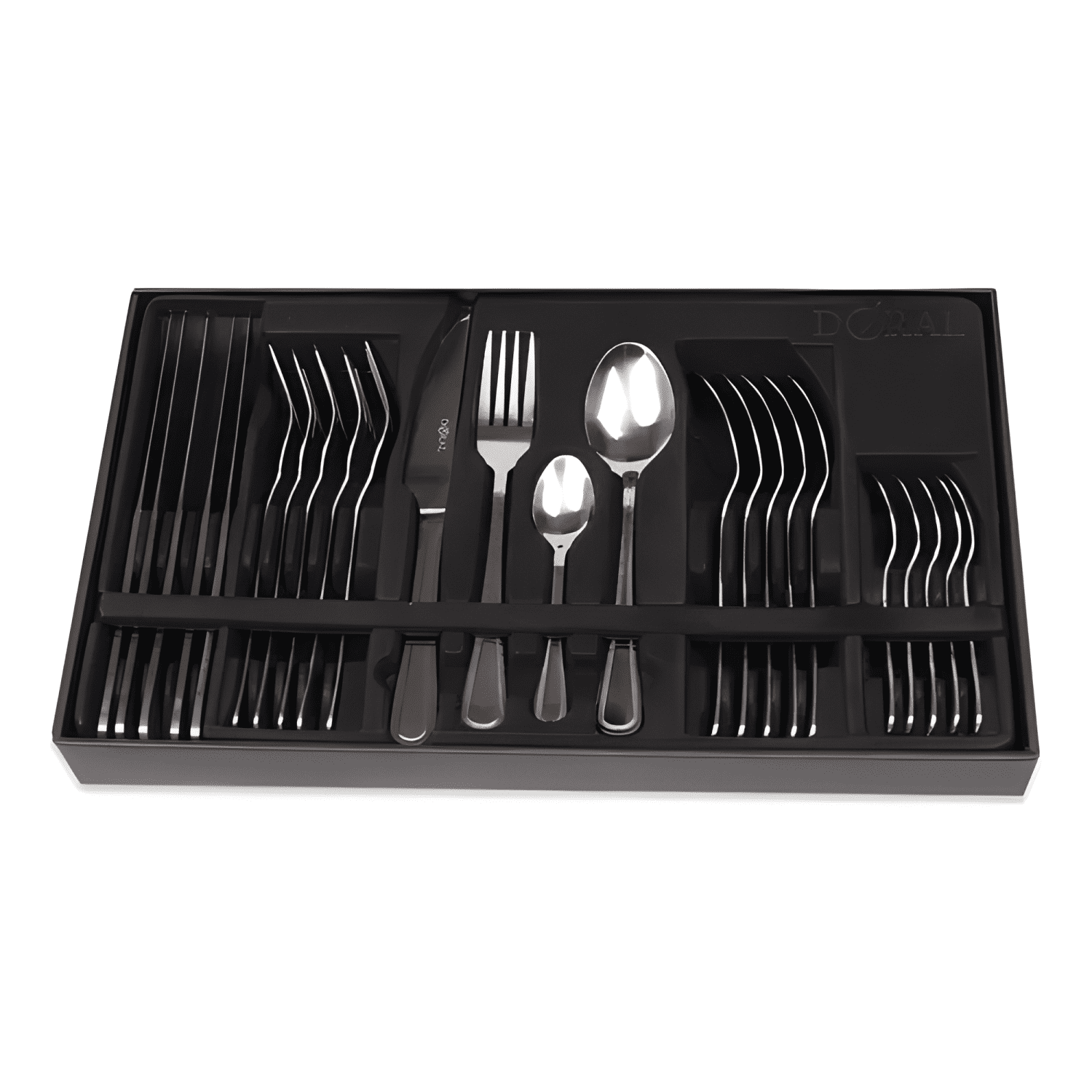 Juego cubiertos classic 24 piezas acero inoxidable Plateado-1