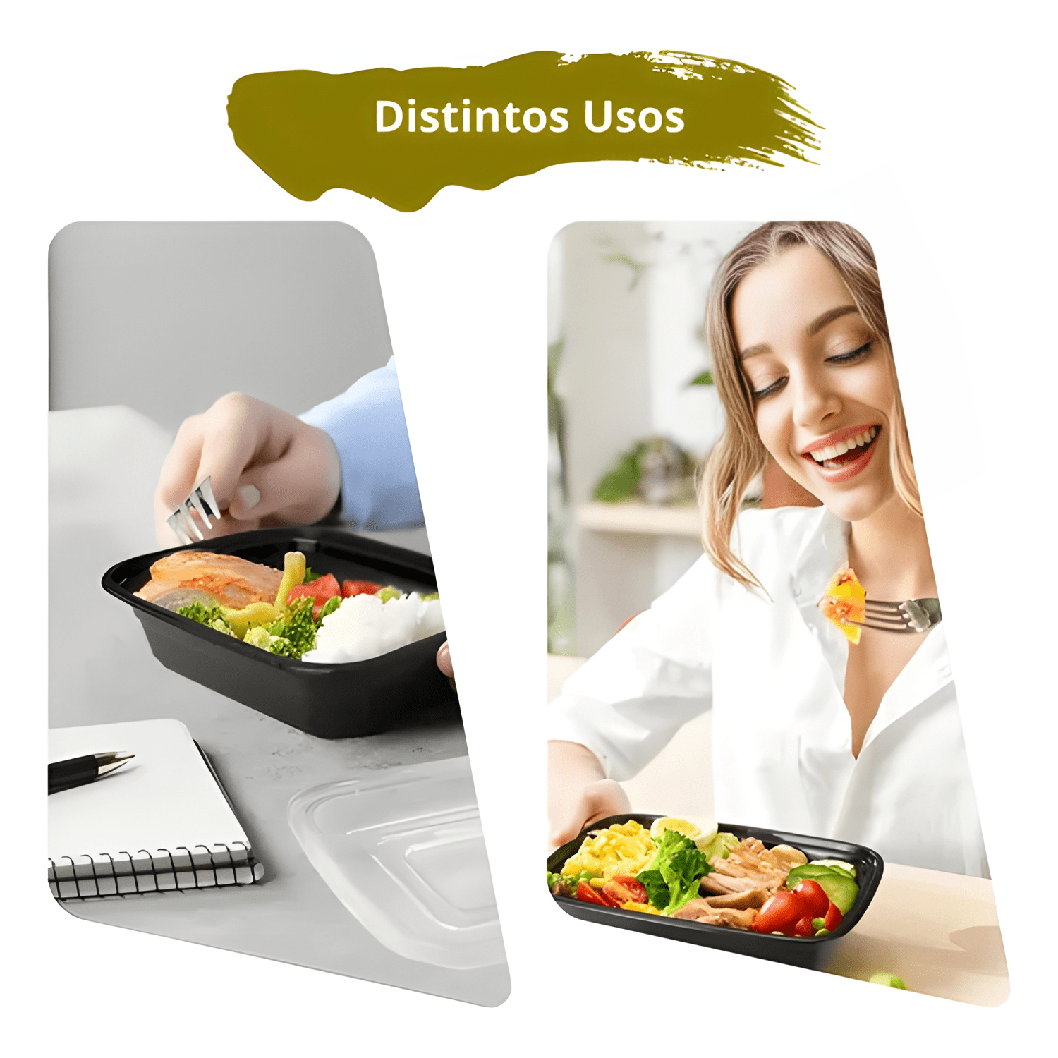 Contenedor meal prep rectangular reutilizable 350 ml 10u-4