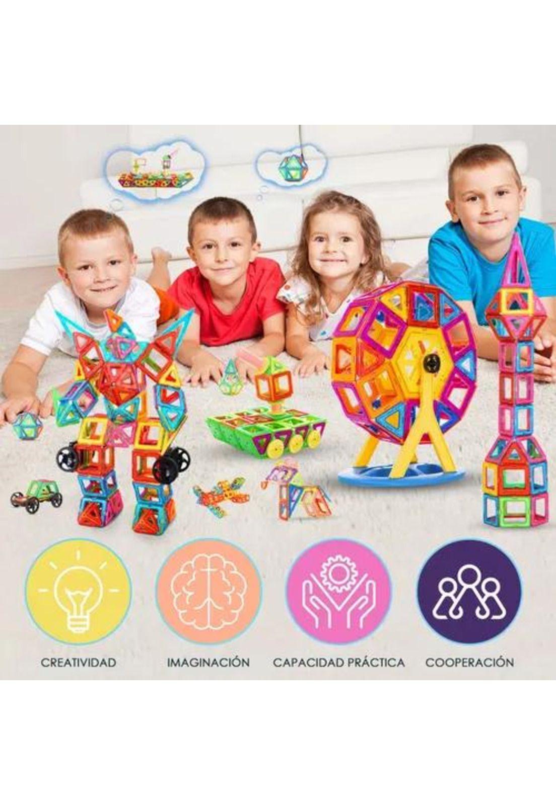 Set de bloques magnéticos de construcción 60 piezas con caja-2