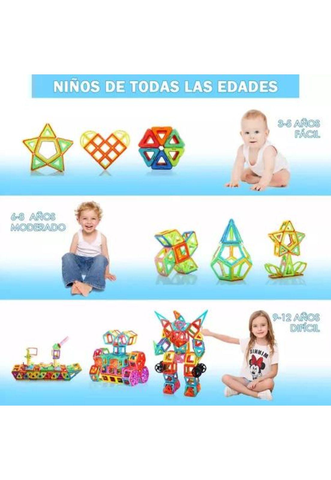 Set de bloques magnéticos de construcción 60 piezas con caja-5