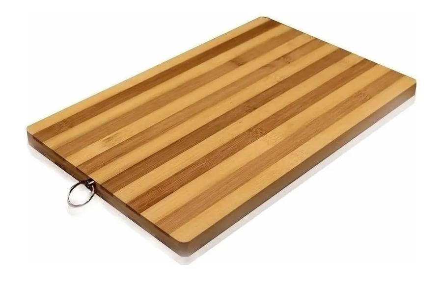 Tabla Para Picar De Bambú Con Argolla 32x22x2 Cm Tabla De Ba Tabla De Bambu Marrón-0