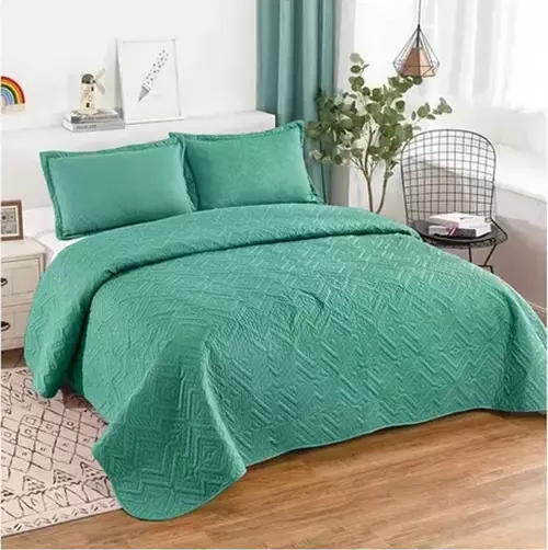 Cubrecama quilt verano 2 plazas lisos-1