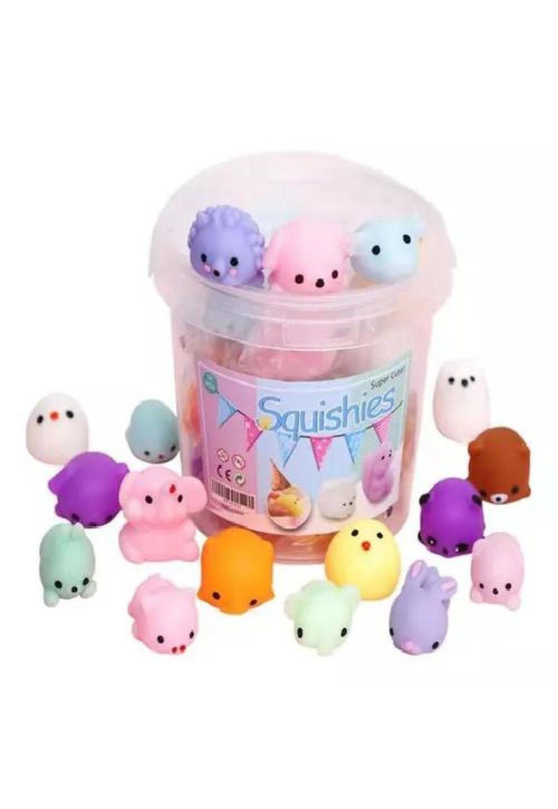 24 Piezas Mini Mochi Squishy - Antiestrés Fidget Squeeze Toy-1