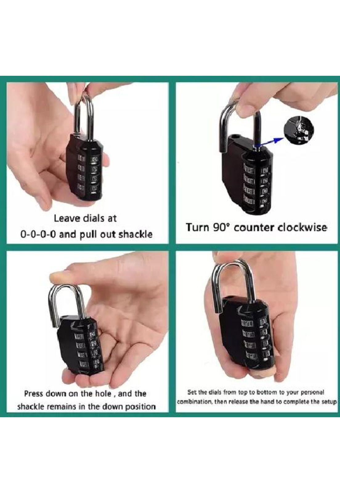 X3 candado numerica 4 digitos candados seguridad con clave-5