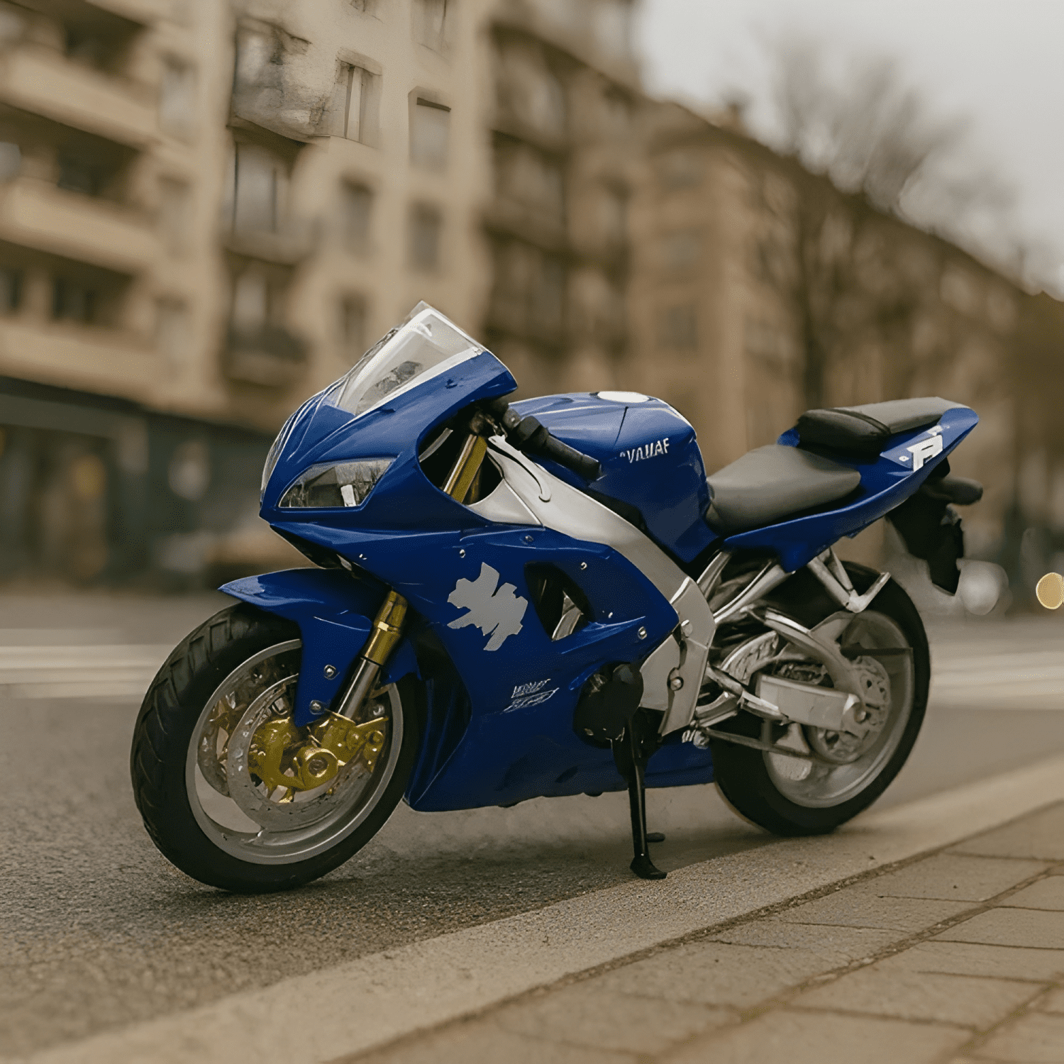 Moto Yamaha YZF-R1 coleccionable a escala #9-3