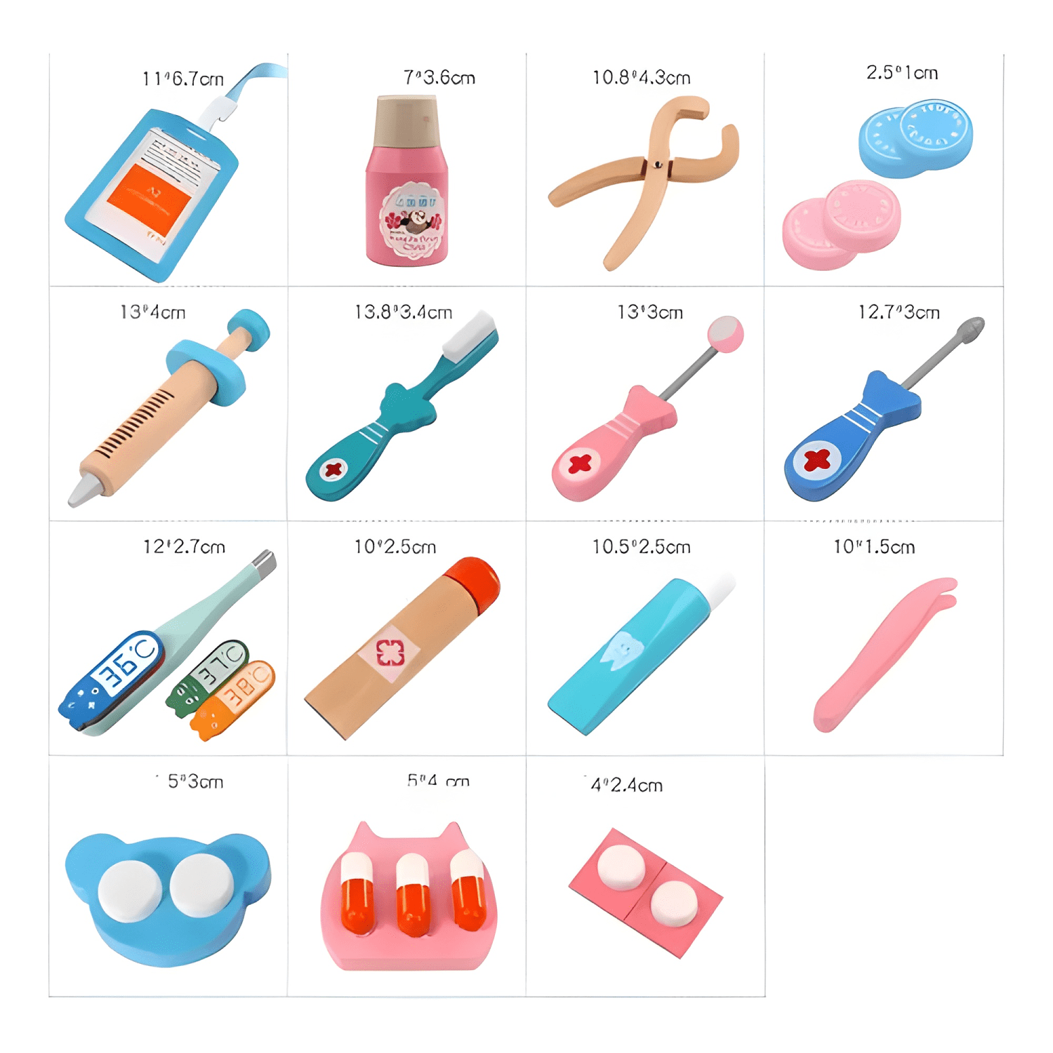 Juguete didáctico kit médico dentista madera niños #1-2
